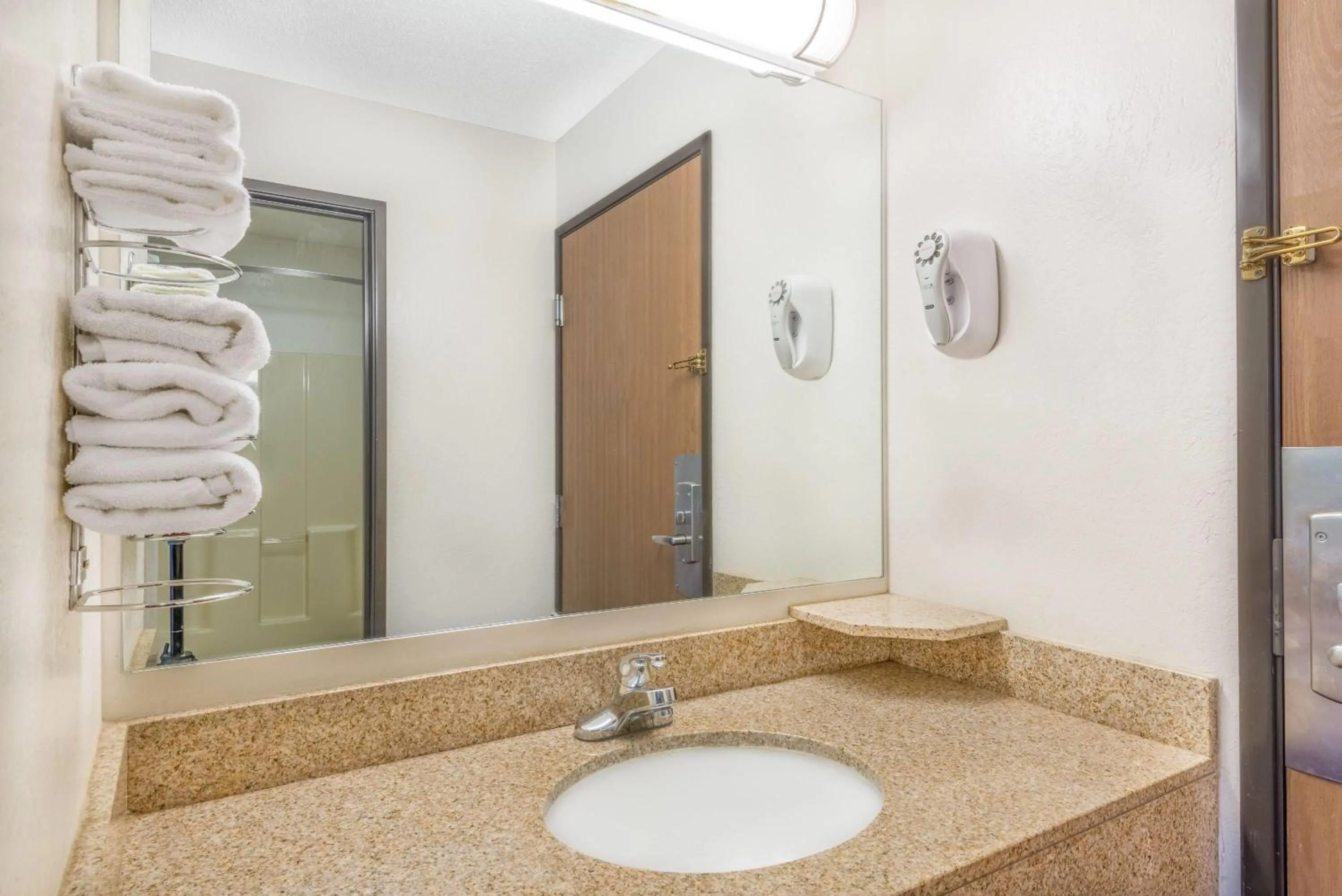 Bathroom in Super 8 by Wyndham Vincennes