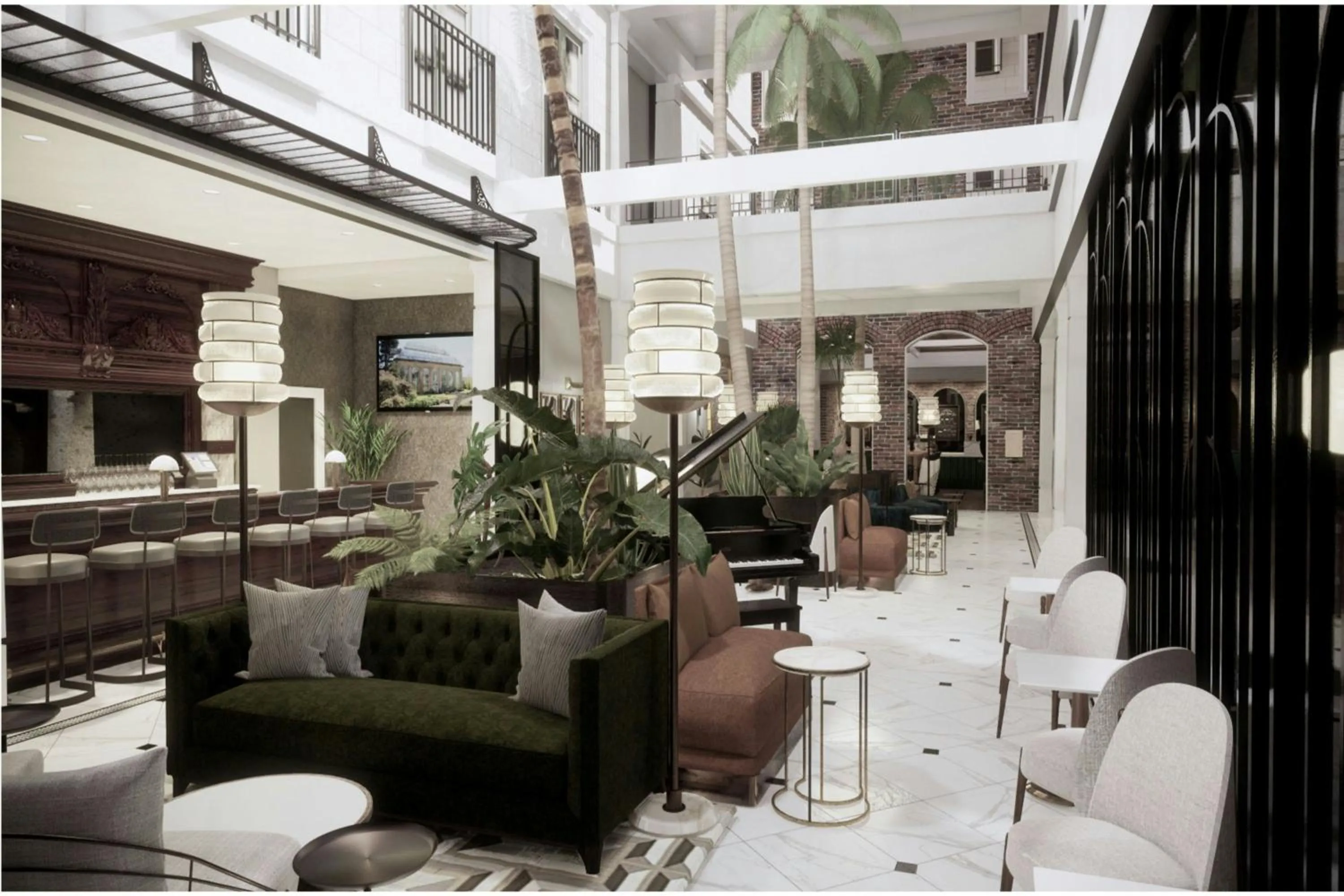 Lobby or reception in The Tremont House, Galveston, a Tribute Portfolio Hotel