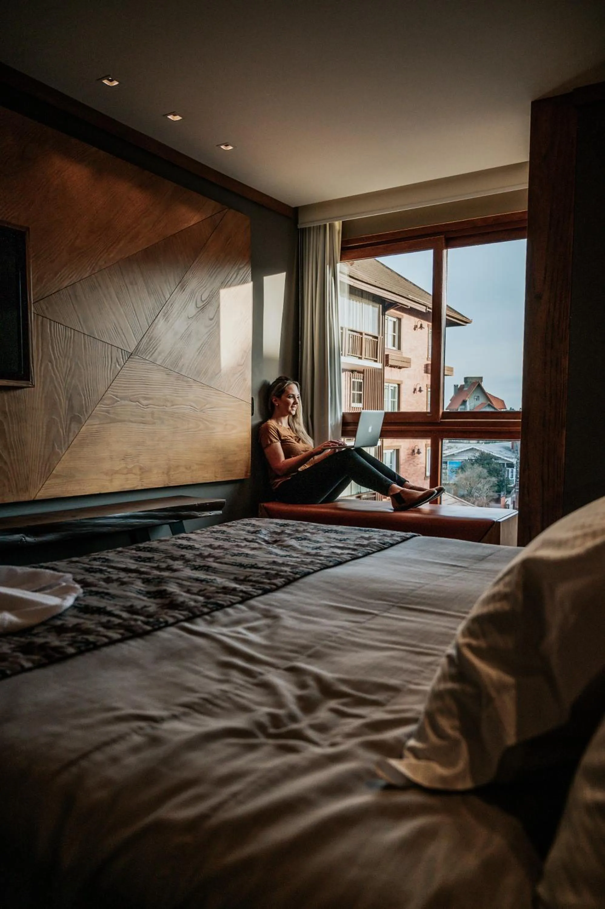 Bed in Wood Hotel Gramado