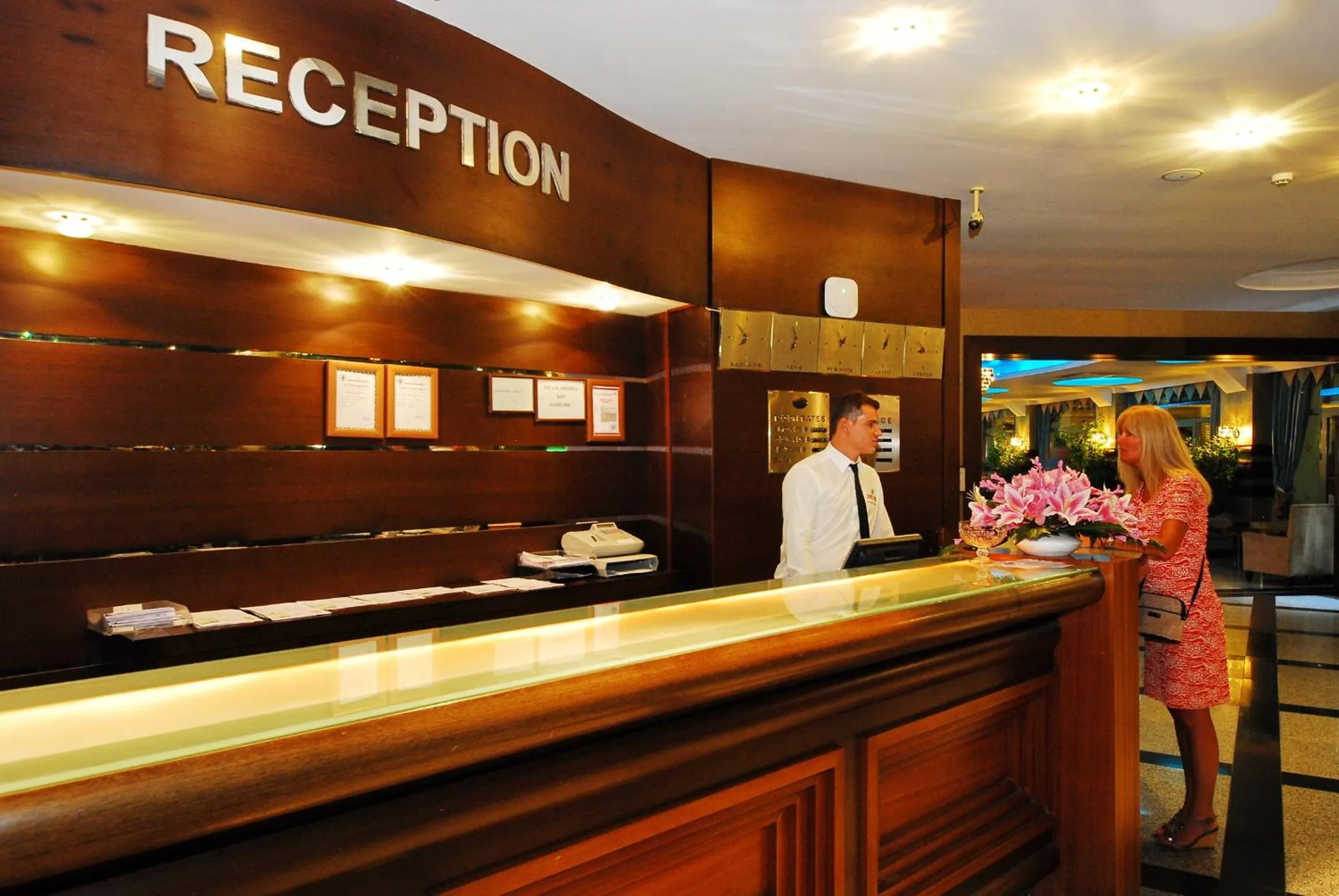 Lobby or reception in Grand Pasa Hotel