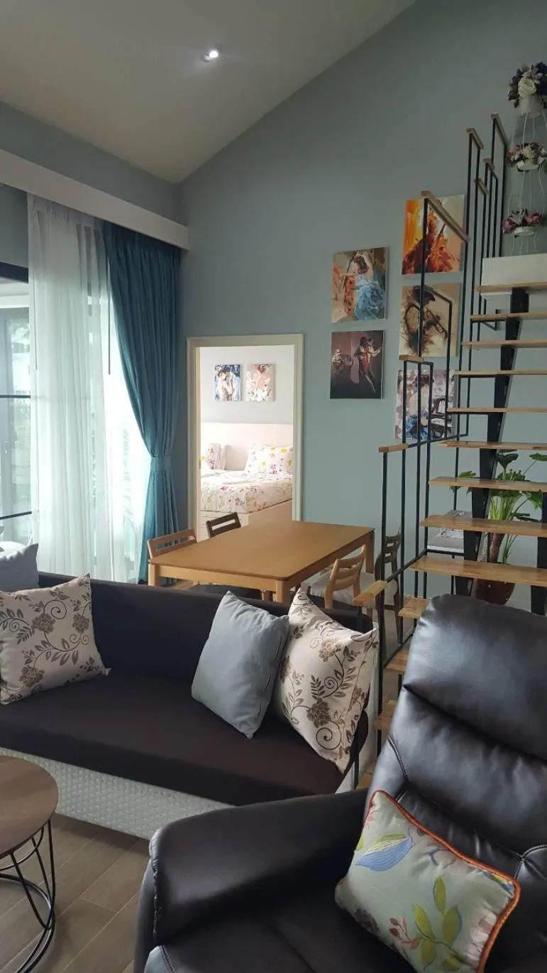 Living room in La Playa Beach Front Pool Villa Cha-am,Huahin