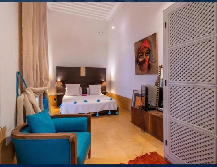 Bed in Riad Dar Asam