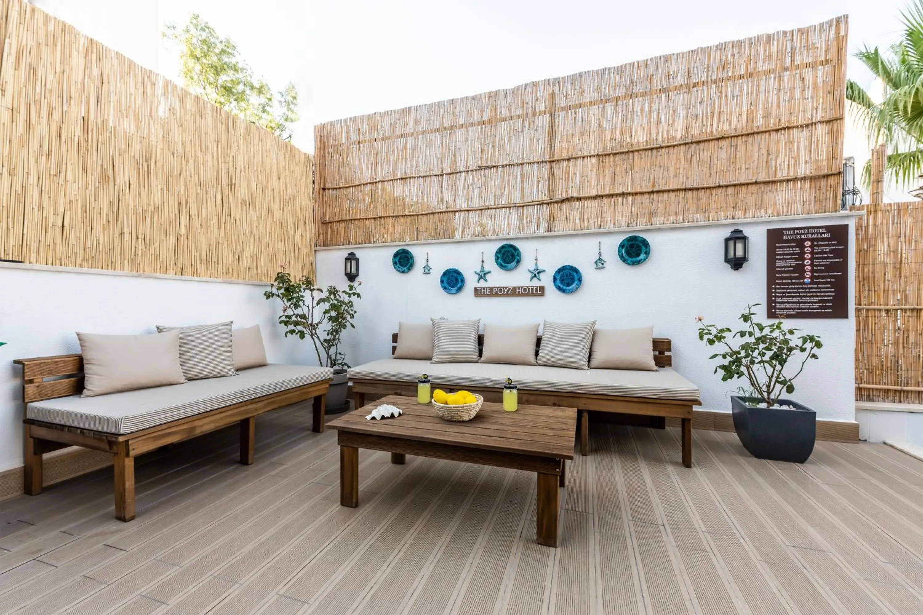 Seating area in The Poyz Hotel Bodrum