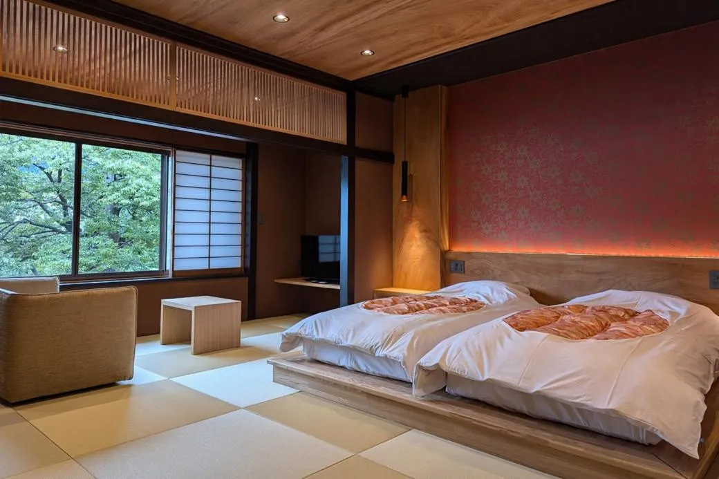 Bed in Kawaguchiko Hotel
