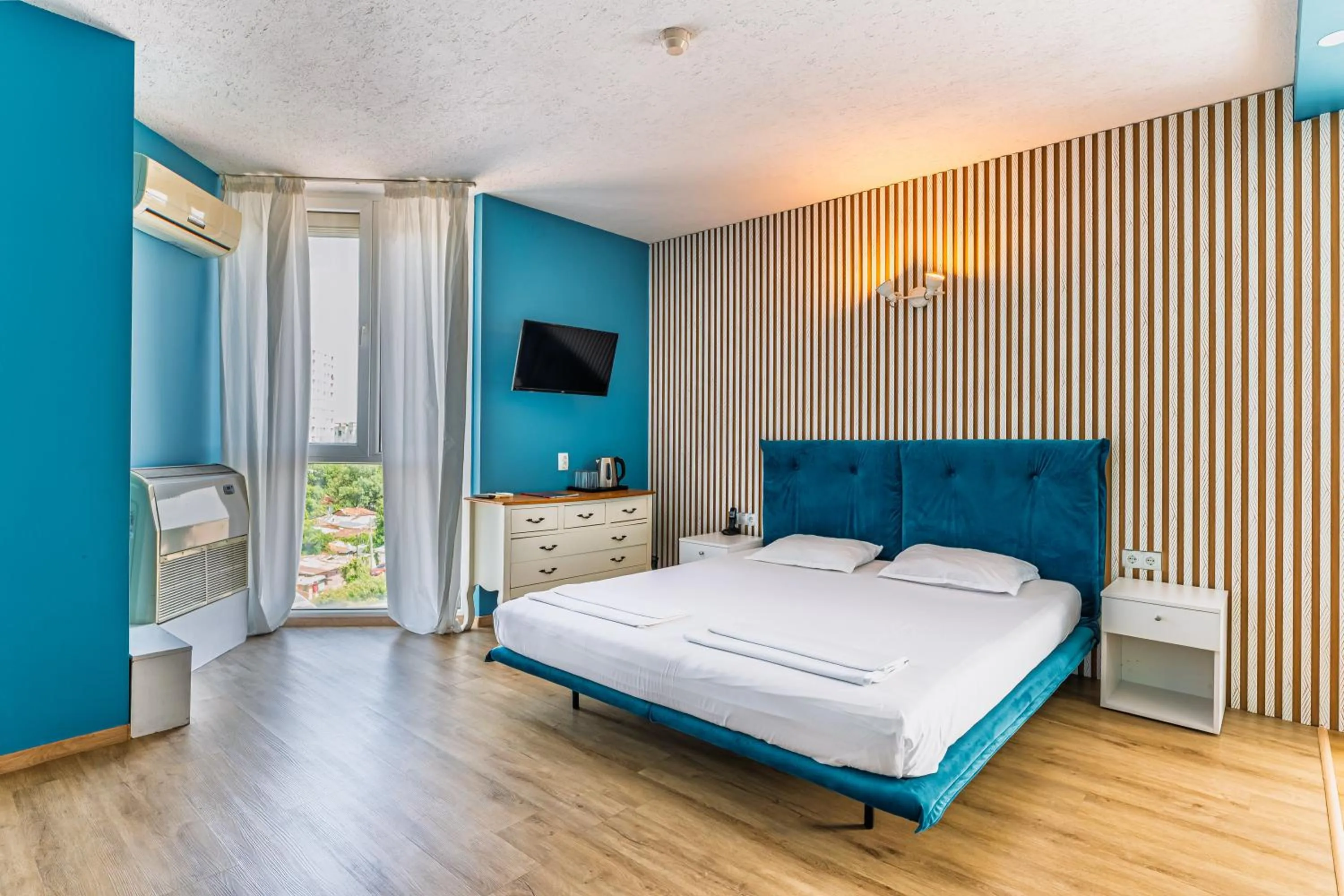 Bed in Art Hotel Simona