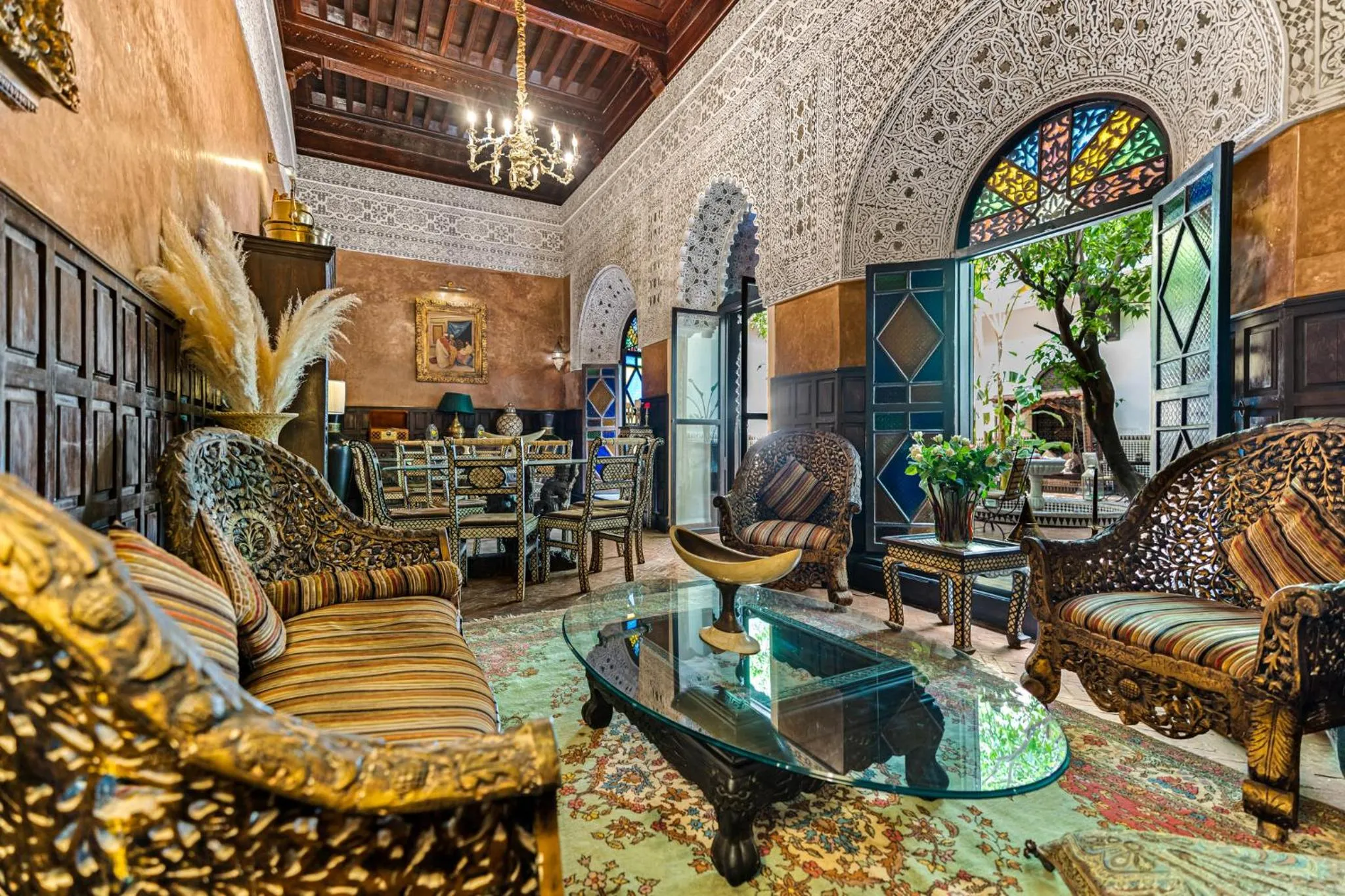 Communal lounge/ TV room in Riad ILayka