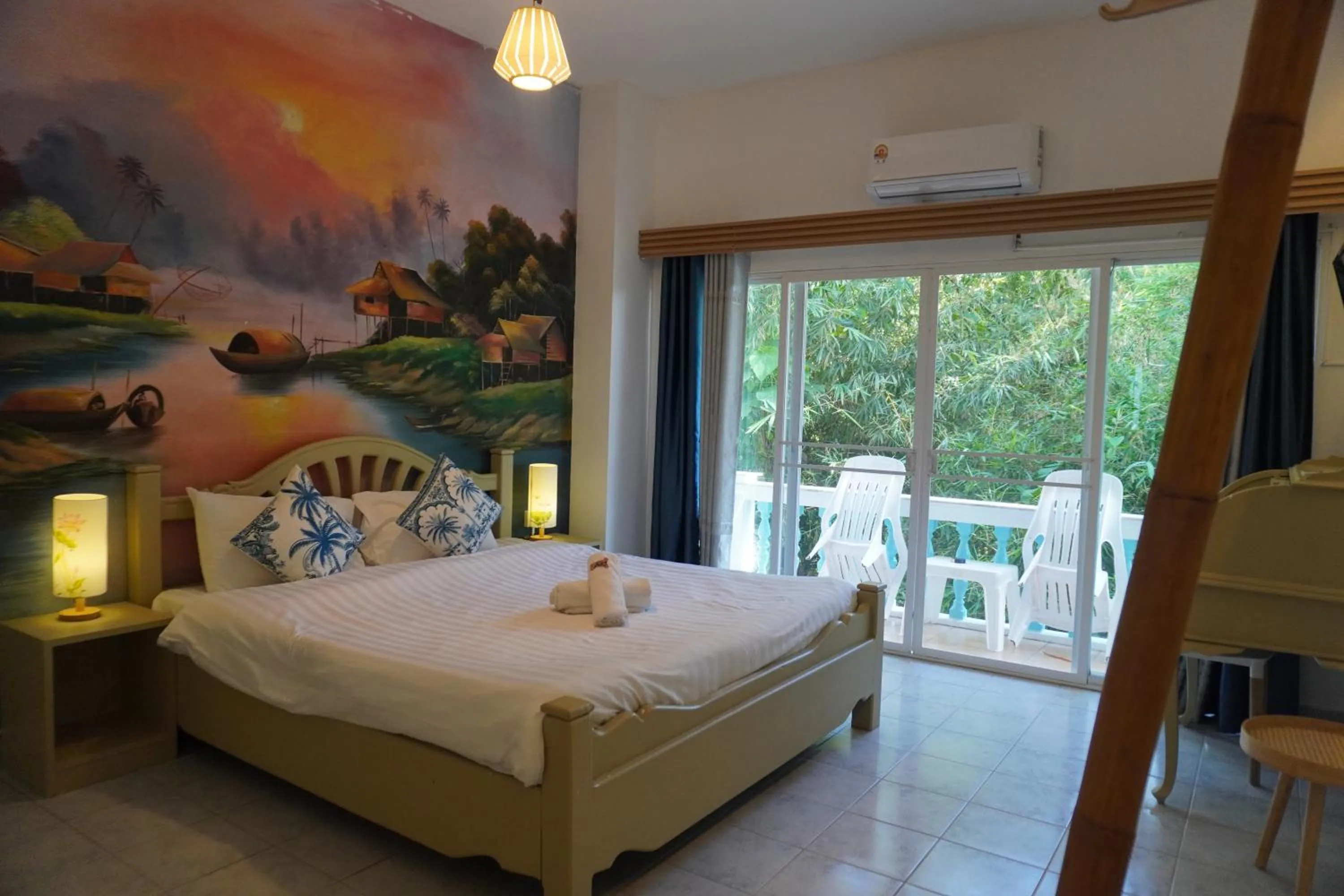 Balcony/Terrace, Bed in Baan Suan Villa 1