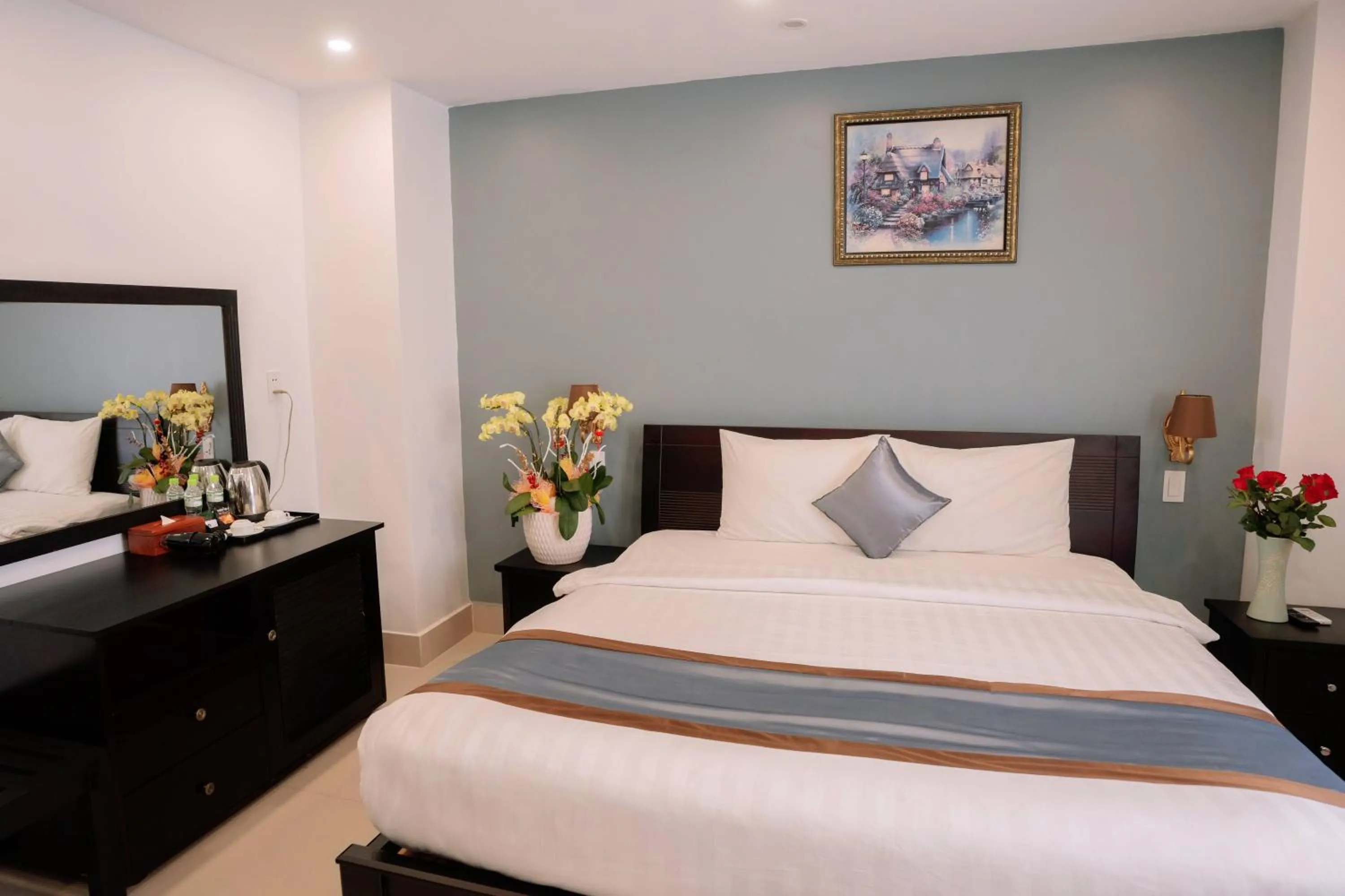 Bed in Song Tien Hotel