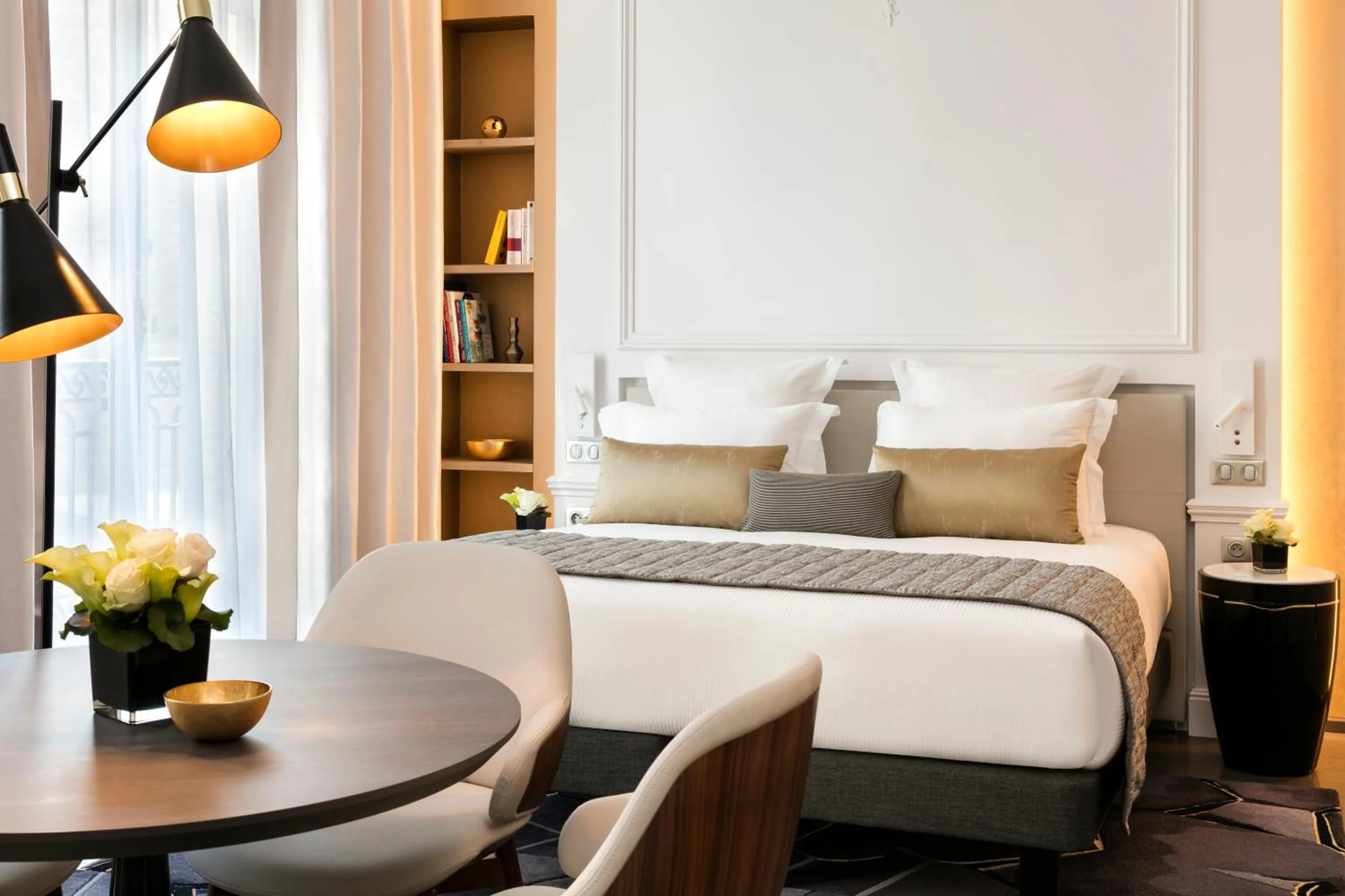 Bedroom, Bed in La Clef Champs-Élysées Paris by The Crest Collection