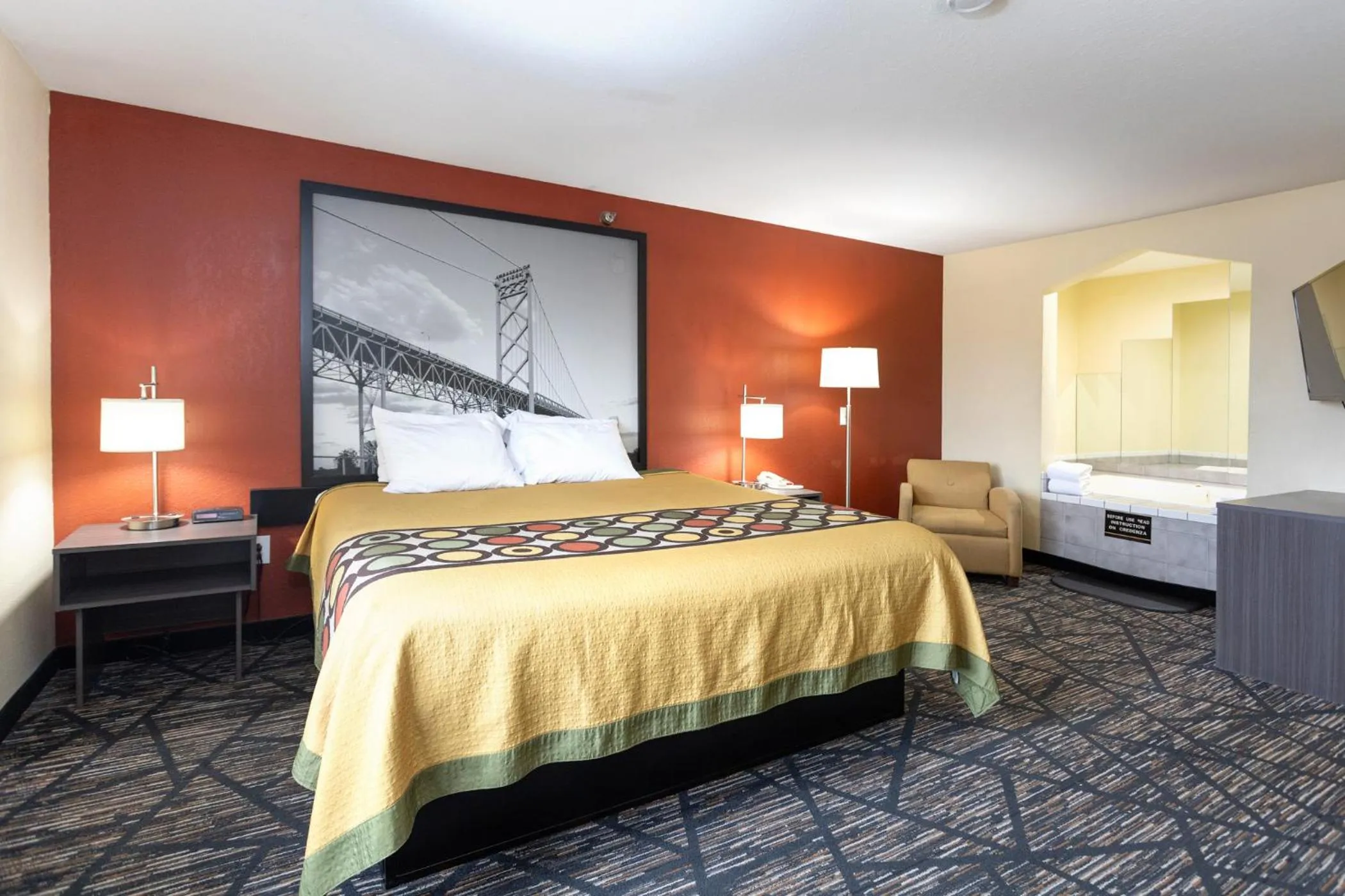 Bed in Super 8 by Wyndham Big Rapids