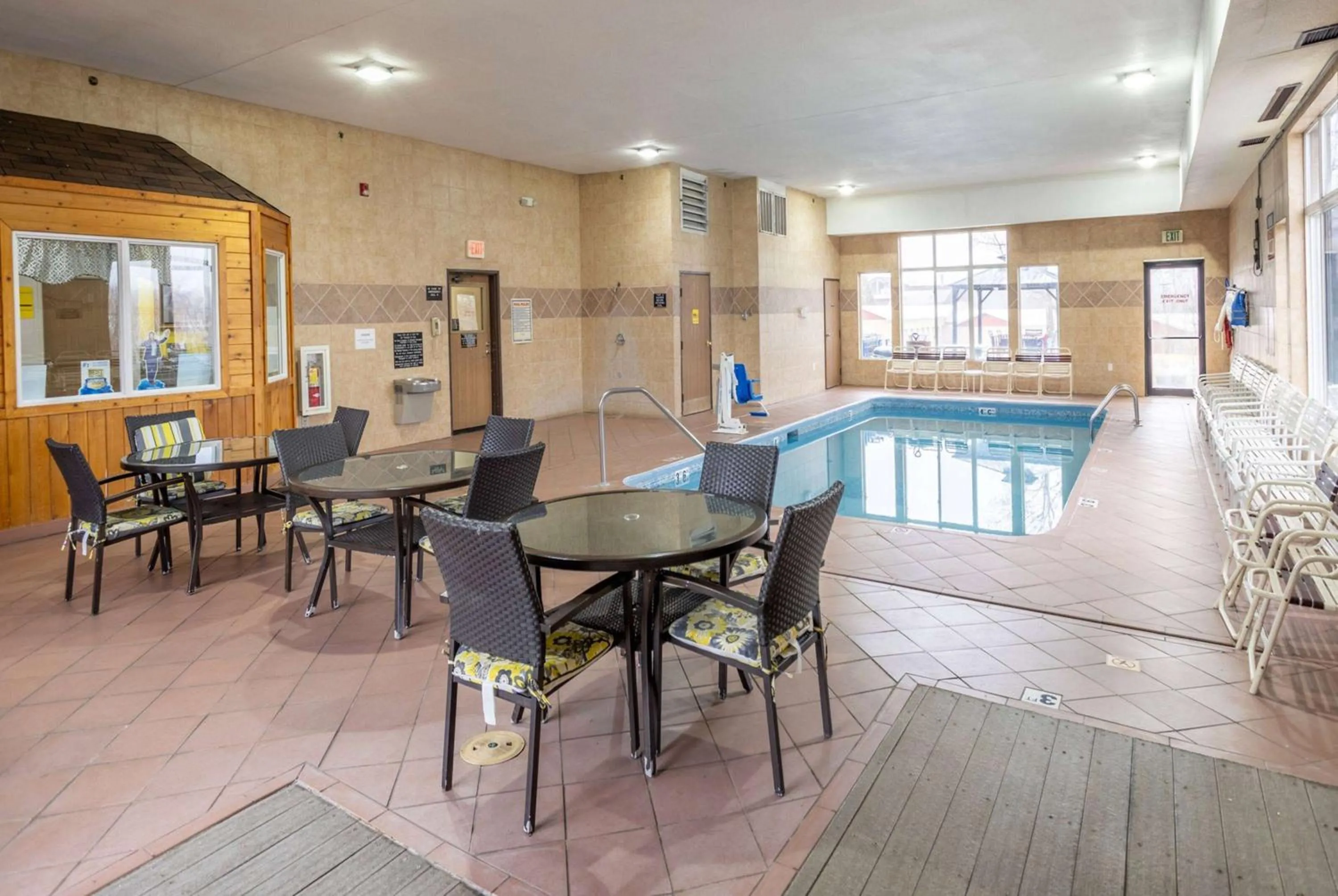 Pool view in Super 8 by Wyndham Big Rapids