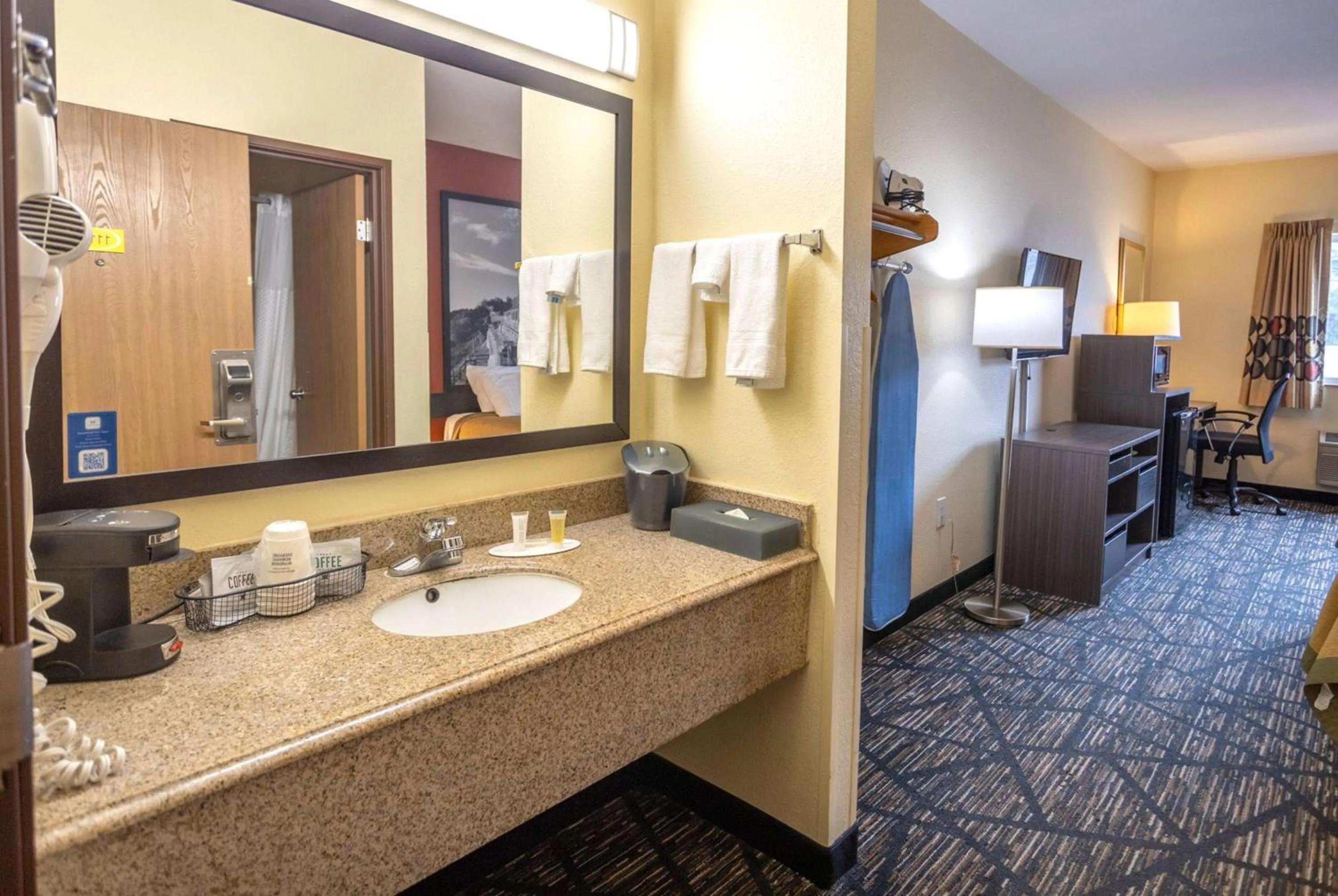Photo of the whole room in Super 8 by Wyndham Big Rapids