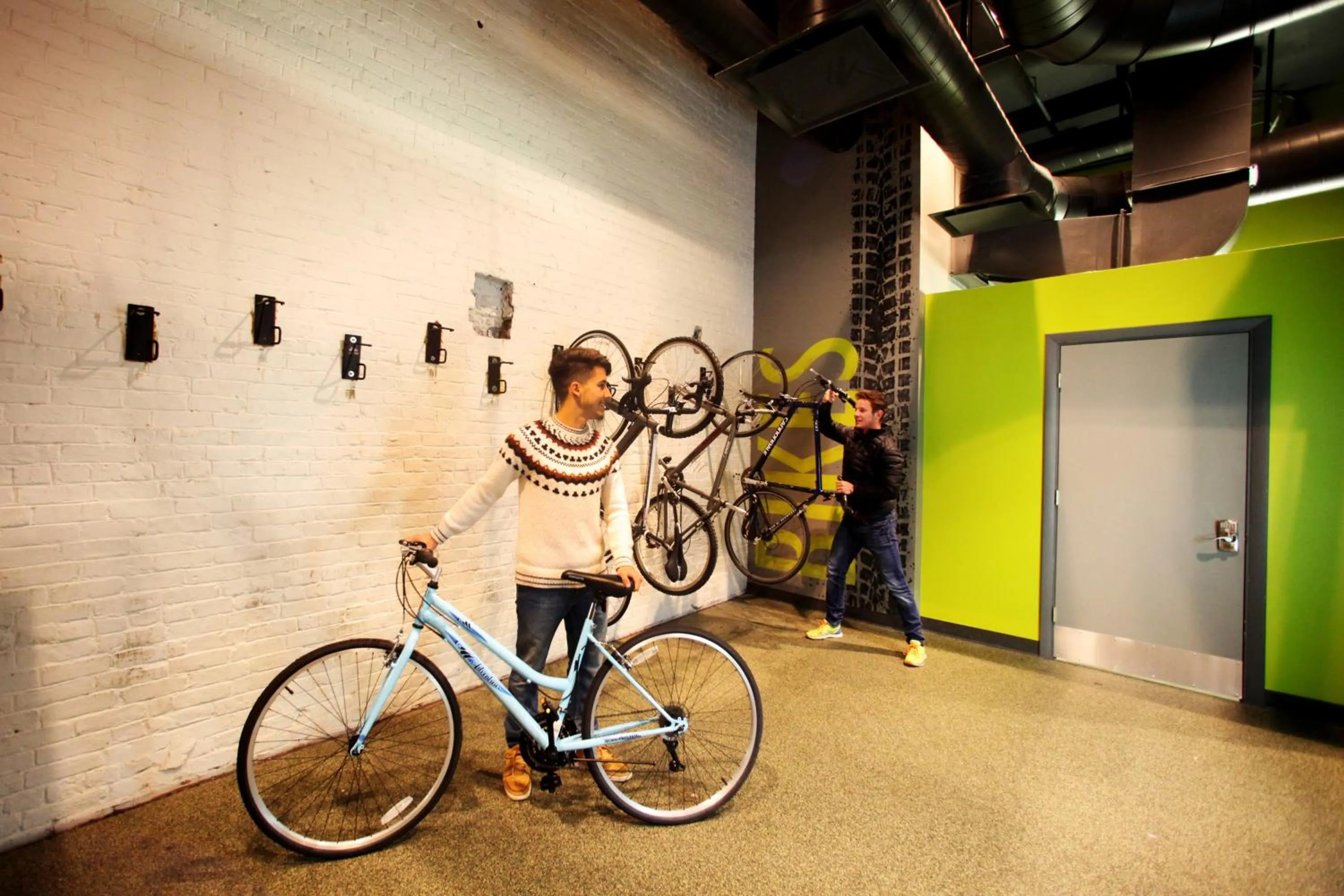 Guests in HI Boston Hostel