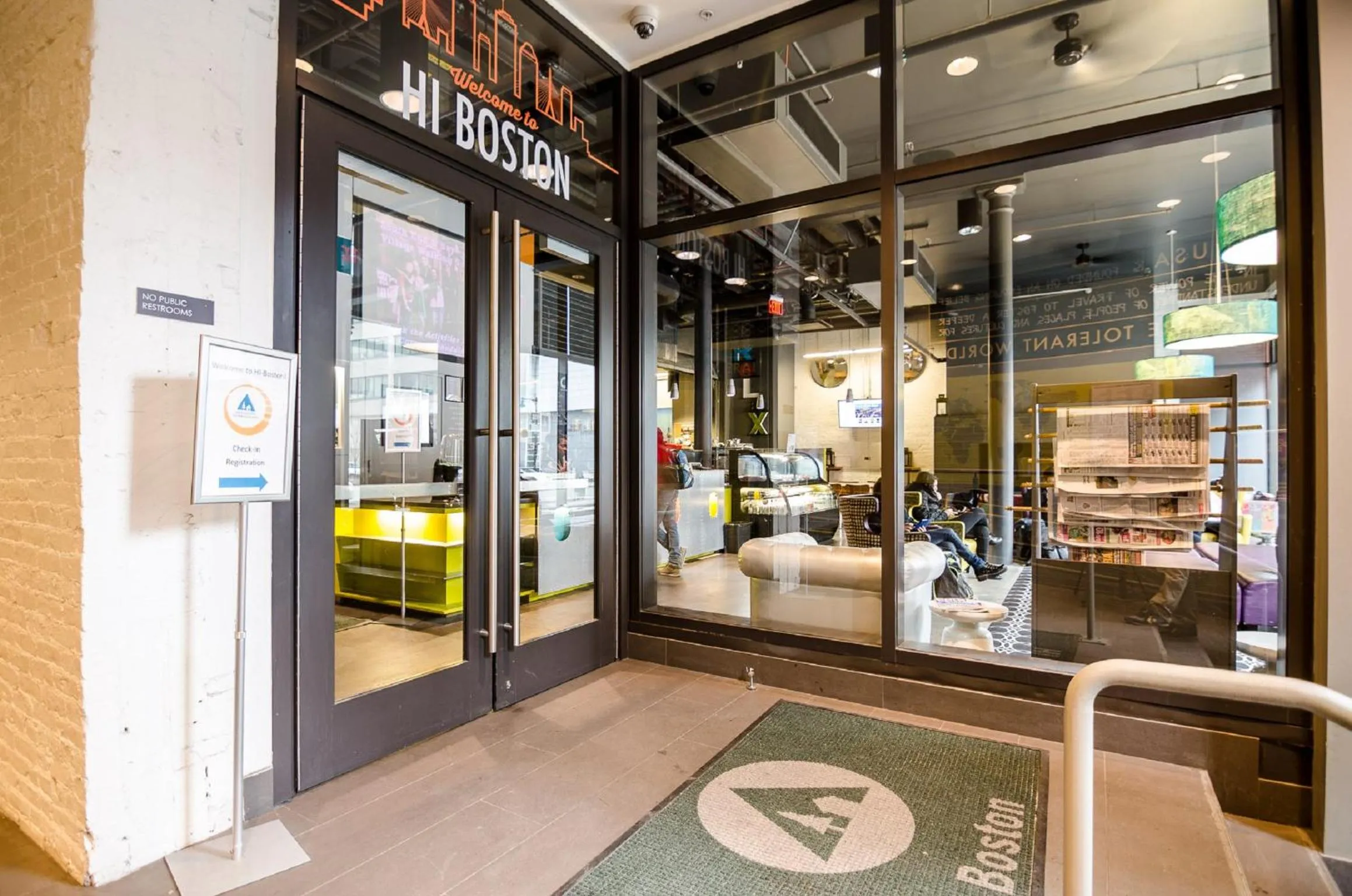 Facade/entrance in HI Boston Hostel