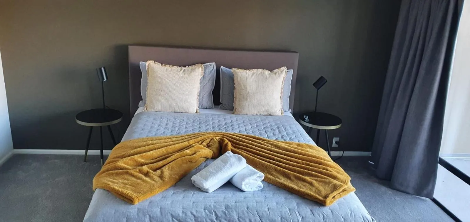 Photo of the whole room, Bed in Lakefront Apartments,18 LAKE ESPLANADE ROAD