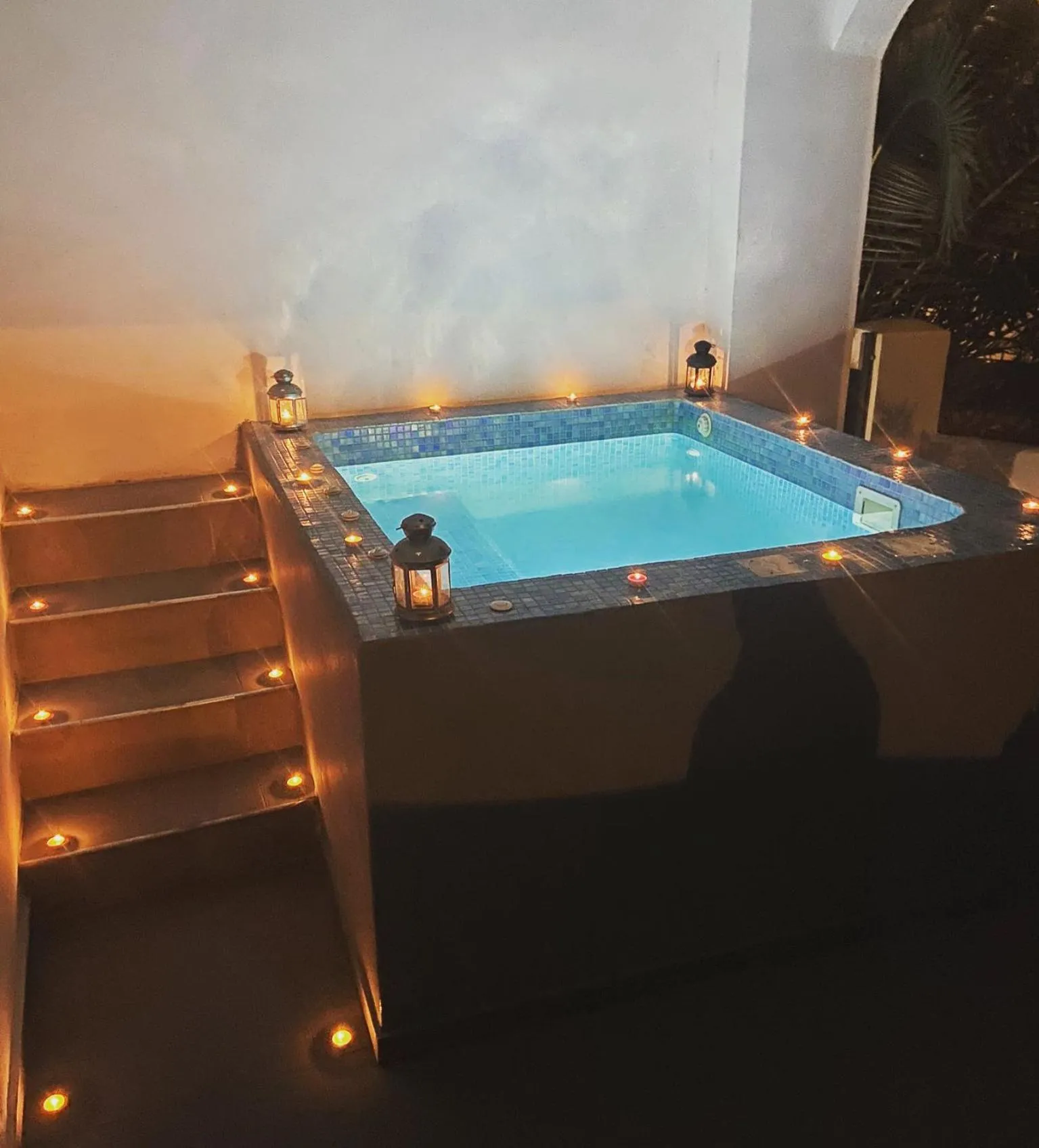 Hot Tub in The Muses of Santorini Private Jacuzzi Suites