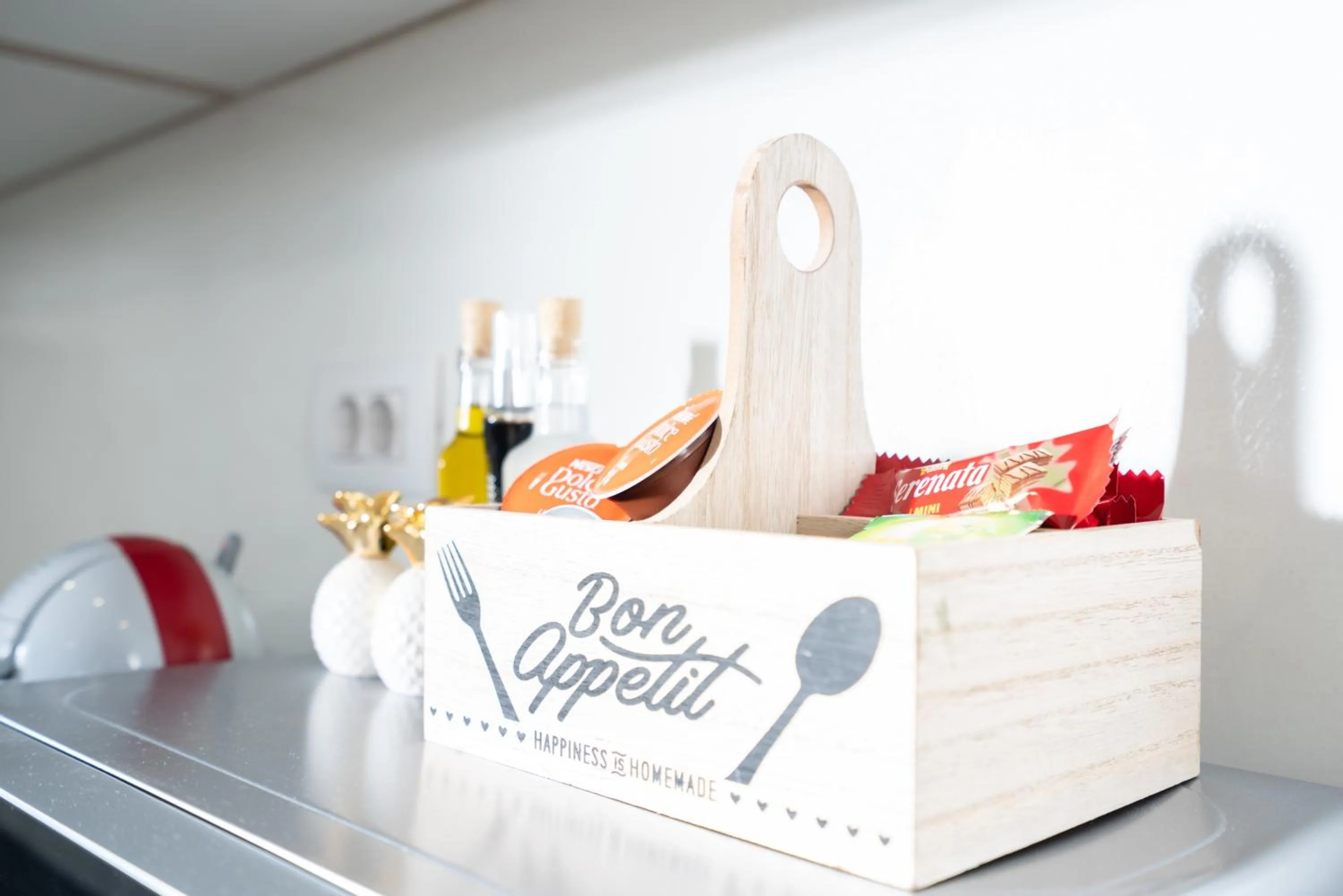 kitchen in The Muses of Santorini Private Jacuzzi Suites