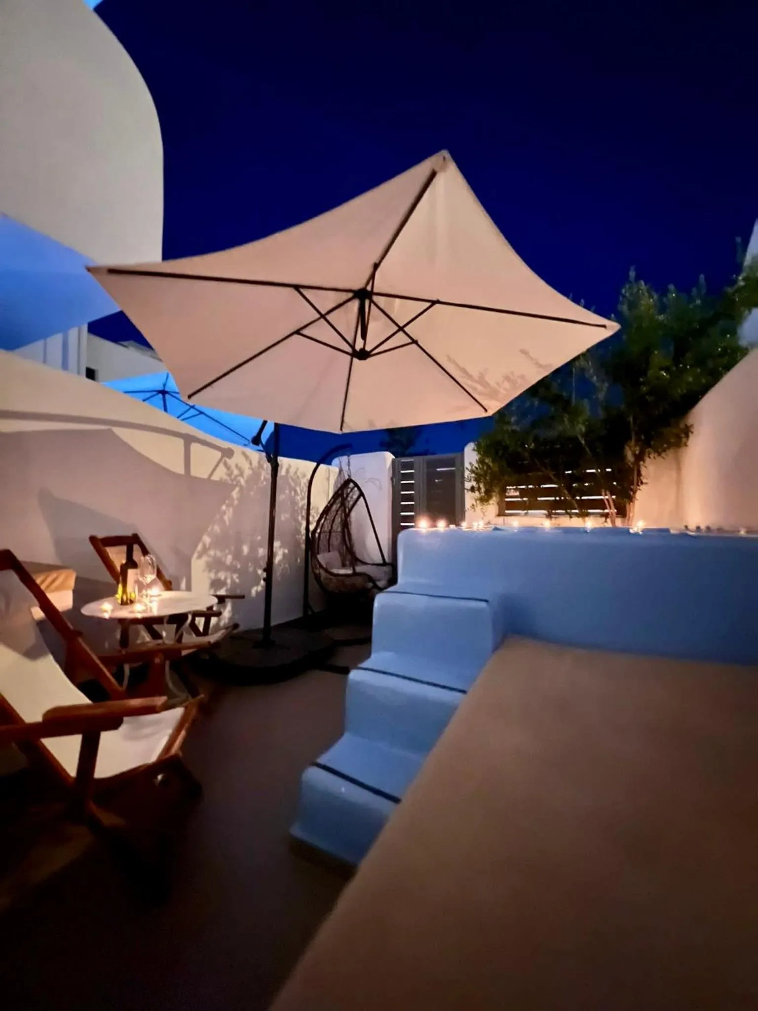 Patio in The Muses of Santorini Private Jacuzzi Suites