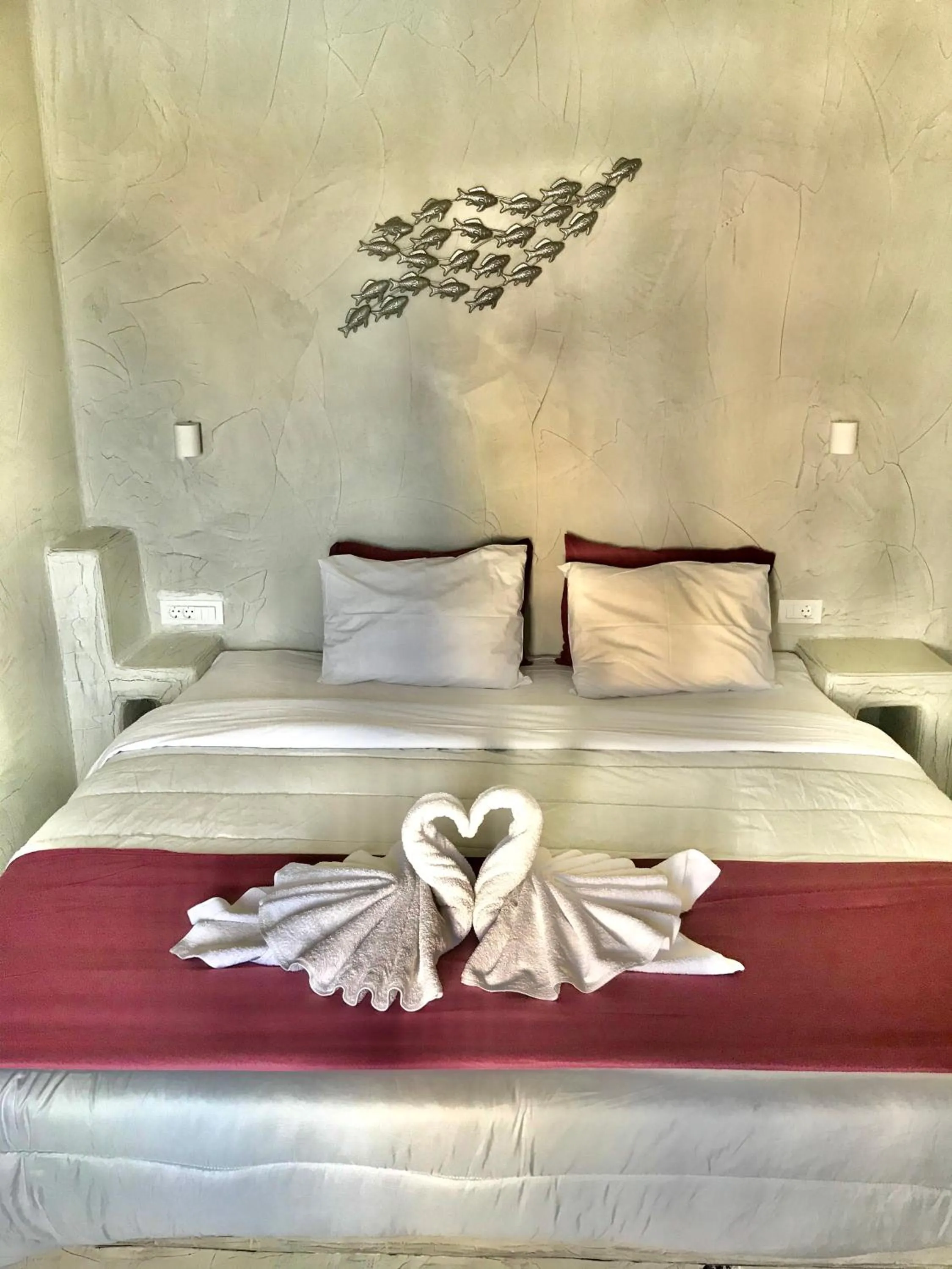 Bedroom, Bed in The Muses of Santorini Private Jacuzzi Suites