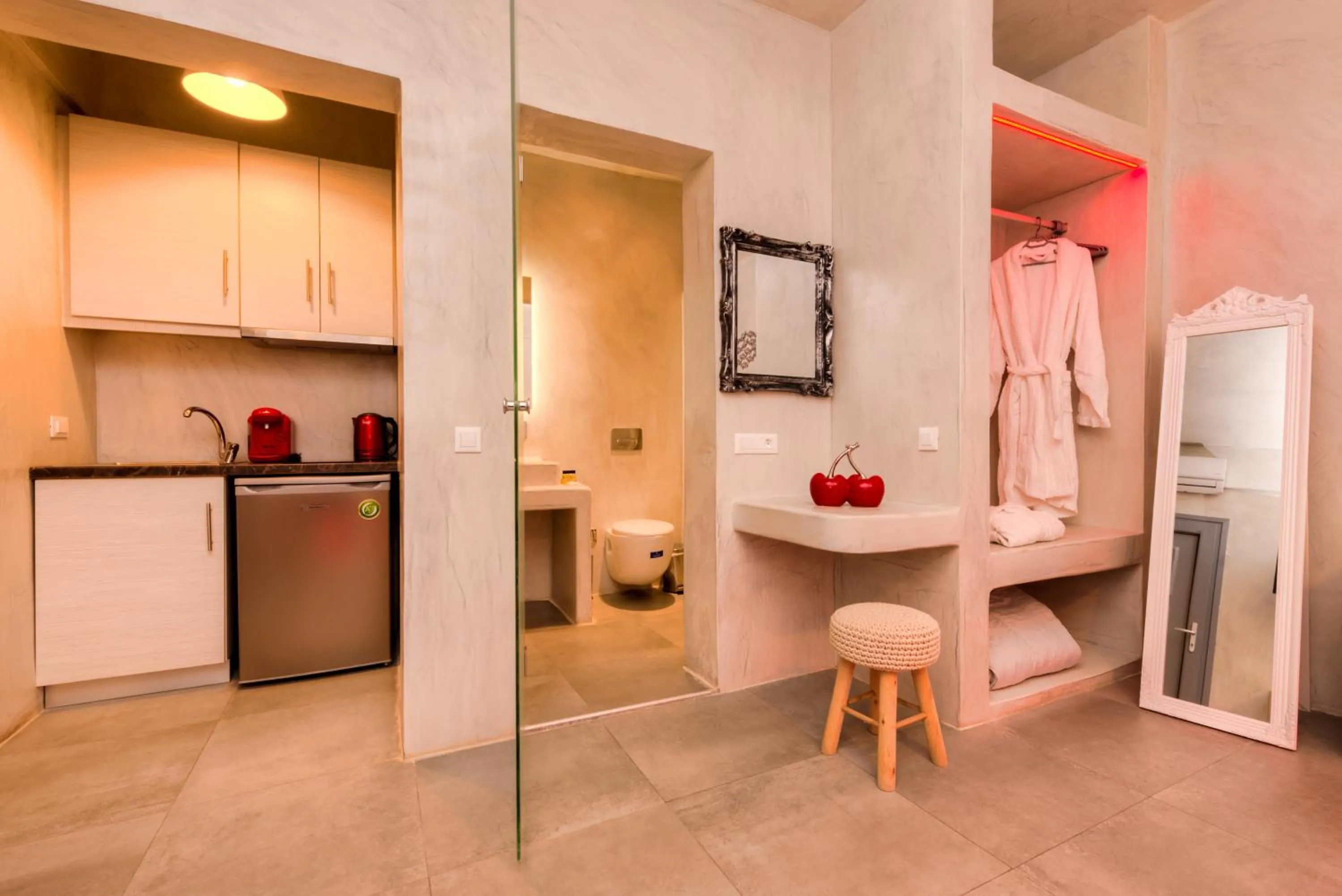 Toilet in The Muses of Santorini Private Jacuzzi Suites