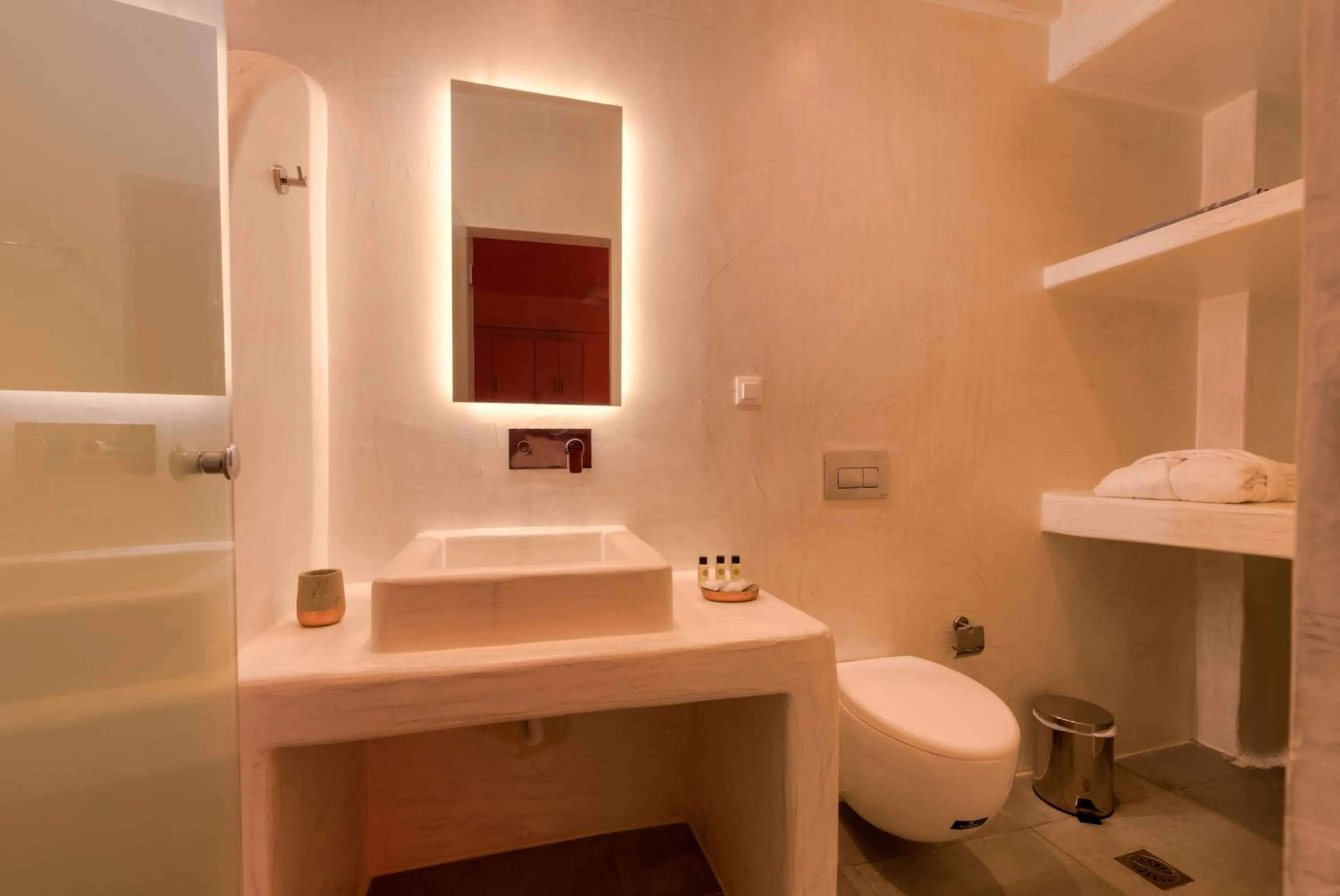 Bathroom in The Muses of Santorini Private Jacuzzi Suites