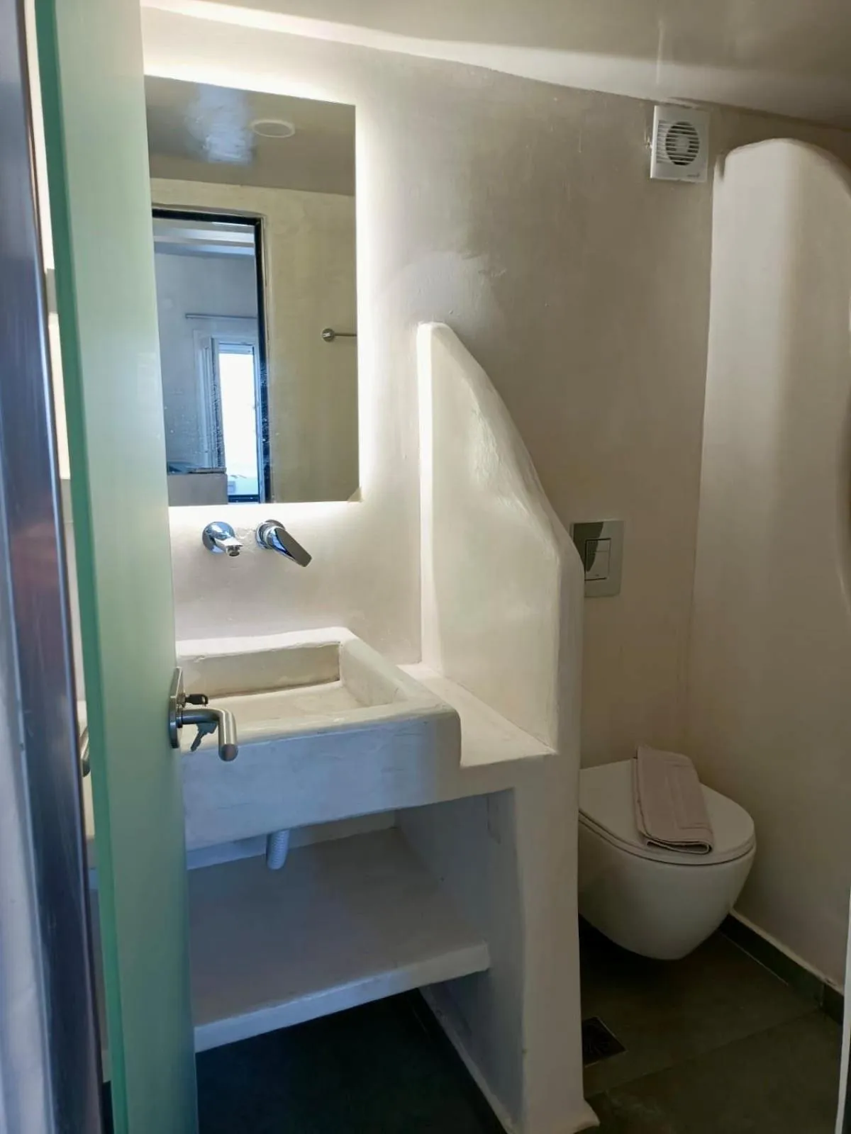 Bathroom in The Muses of Santorini Private Jacuzzi Suites