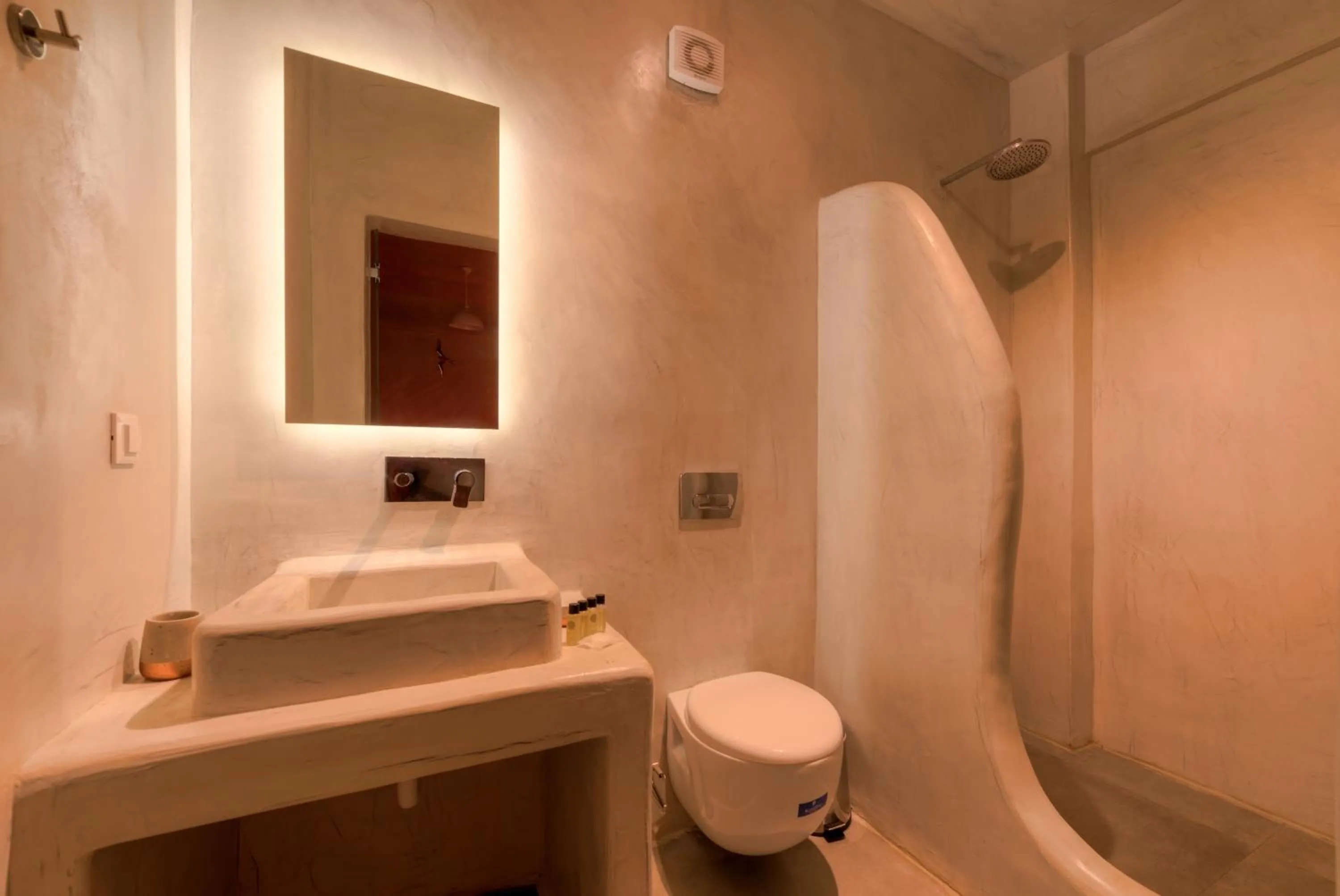 Bathroom in The Muses of Santorini Private Jacuzzi Suites