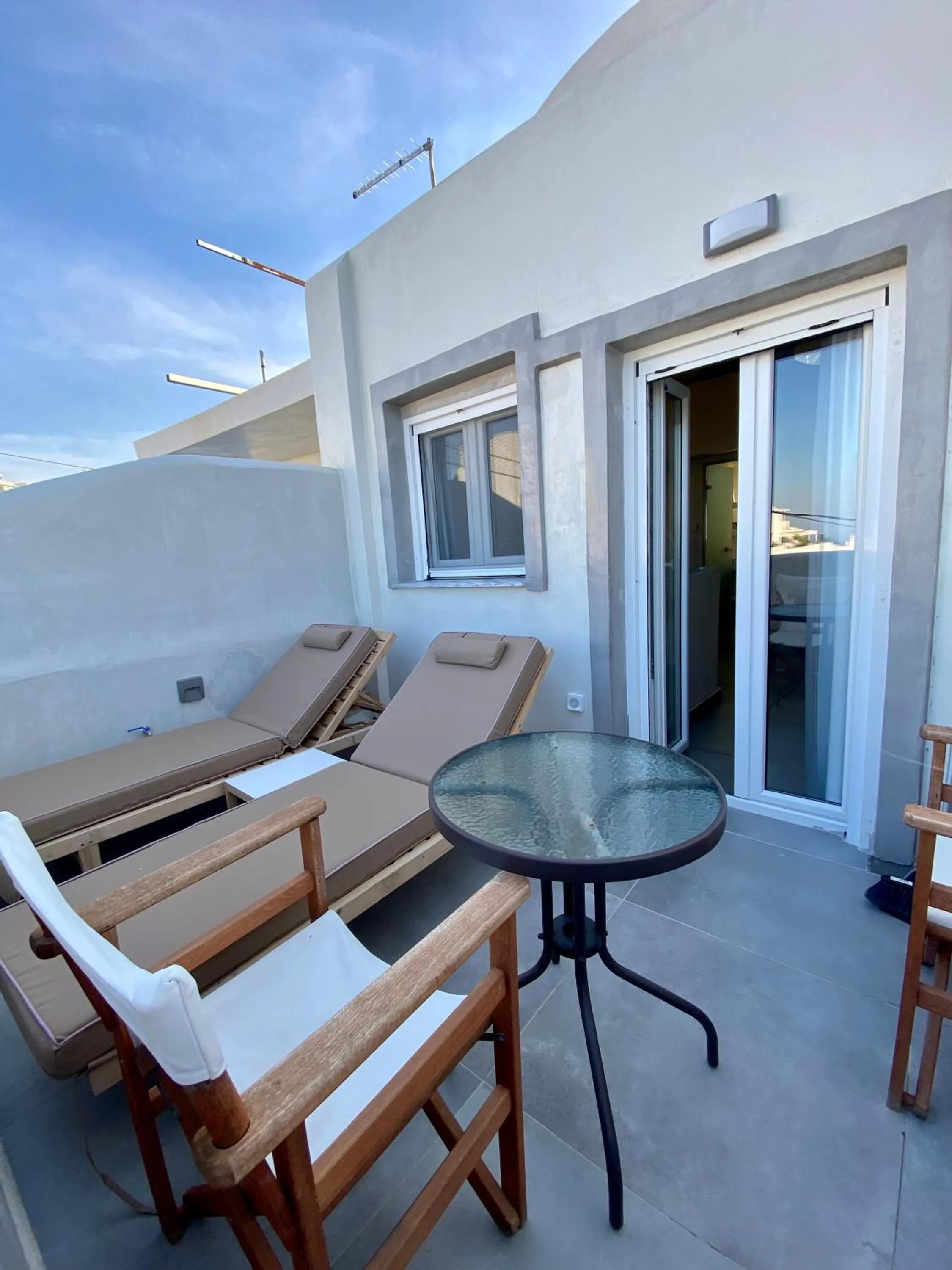 Balcony/Terrace in The Muses of Santorini Private Jacuzzi Suites