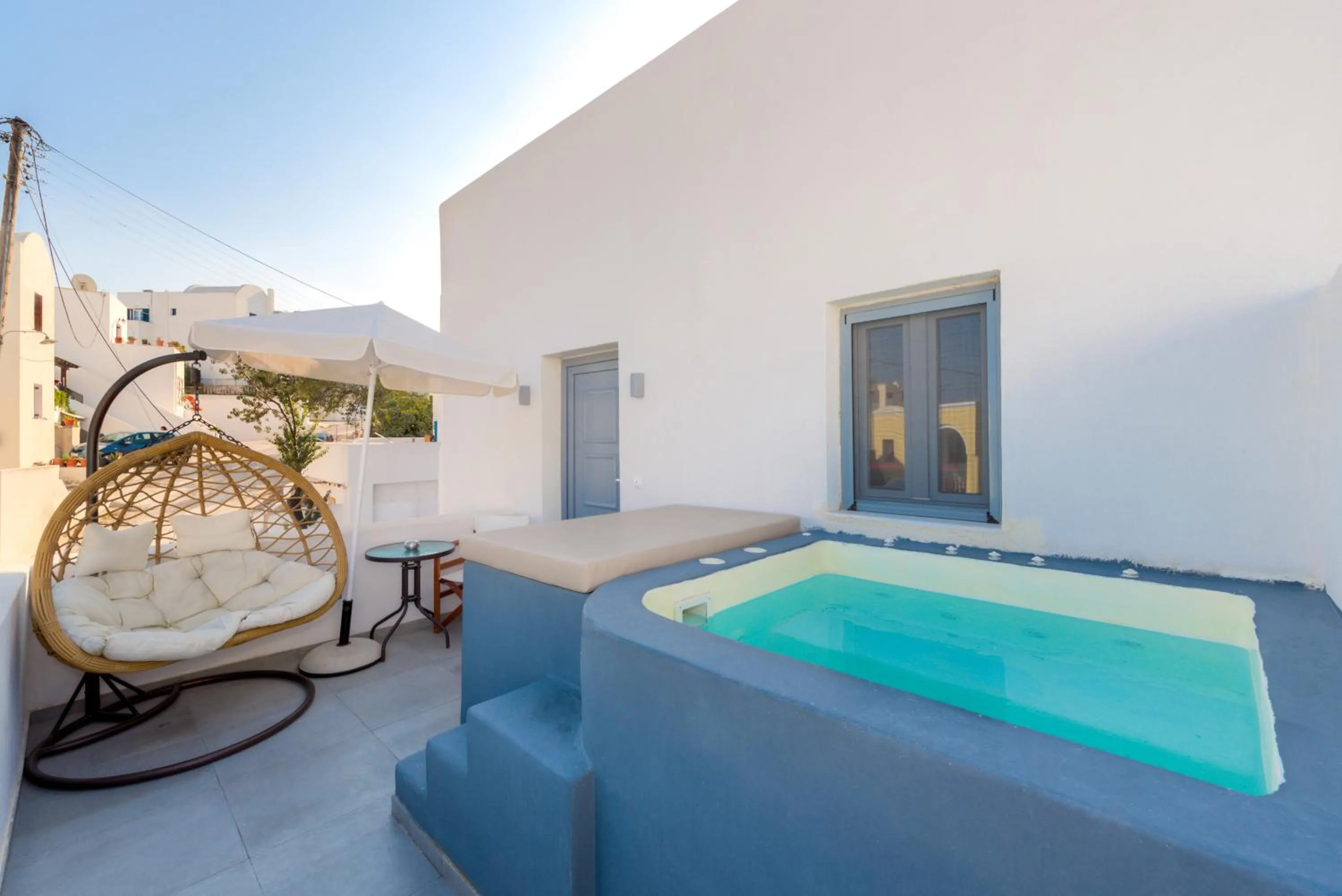 Patio in The Muses of Santorini Private Jacuzzi Suites