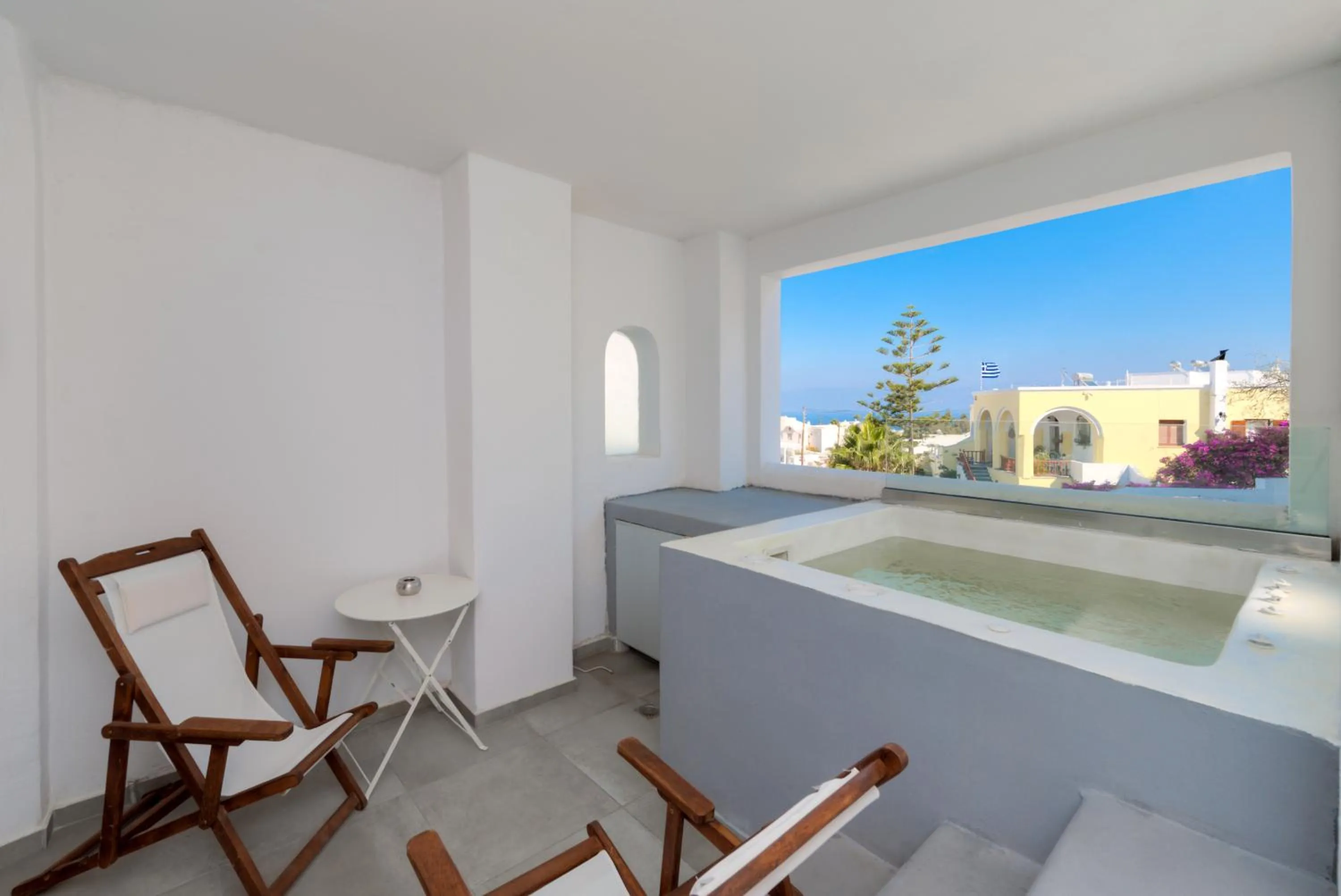 Balcony/Terrace in The Muses of Santorini Private Jacuzzi Suites
