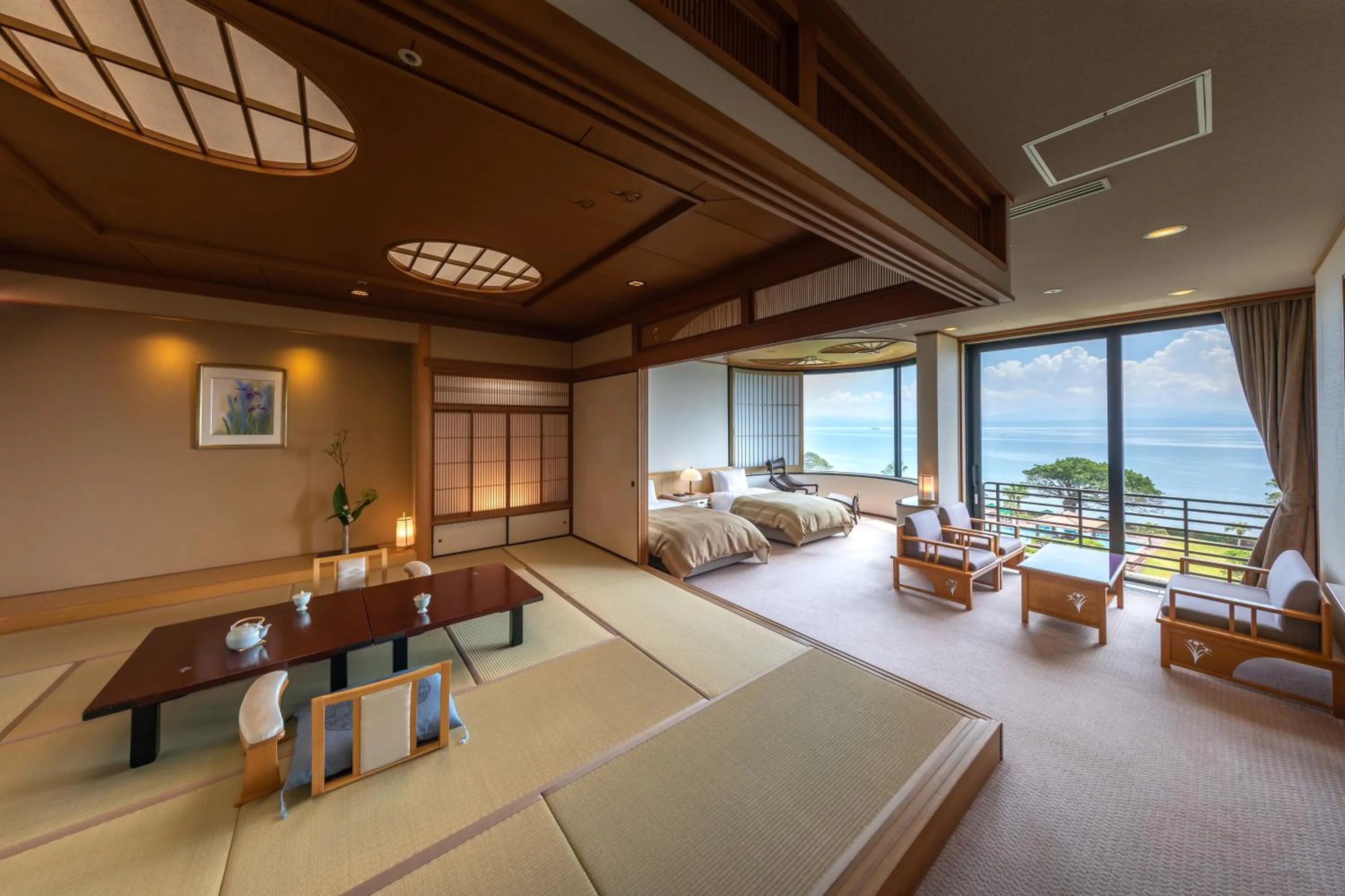 Photo of the whole room in Kagoshima Sunamushionsen Ibusuki Hakusuikan