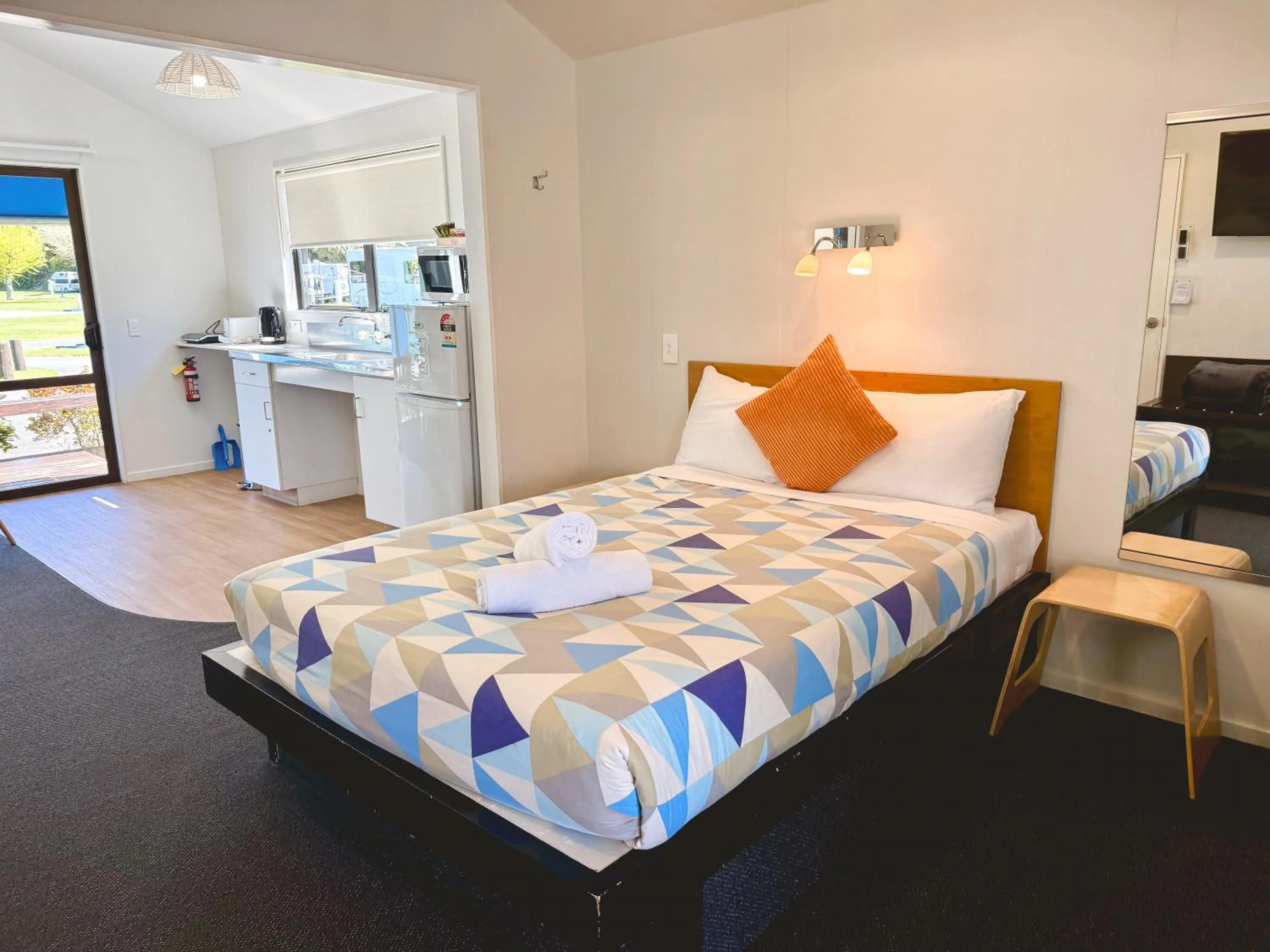 Bed in Kaiteriteri Recreation Reserve Cabins