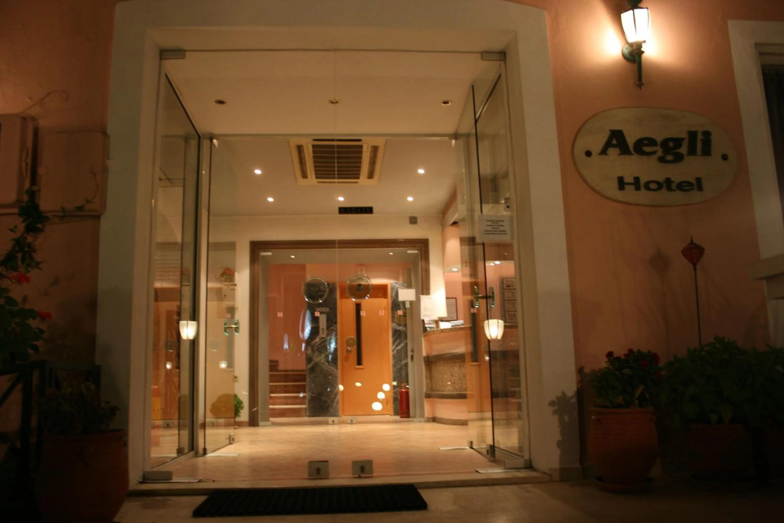 Facade/entrance in Aegli Hotel