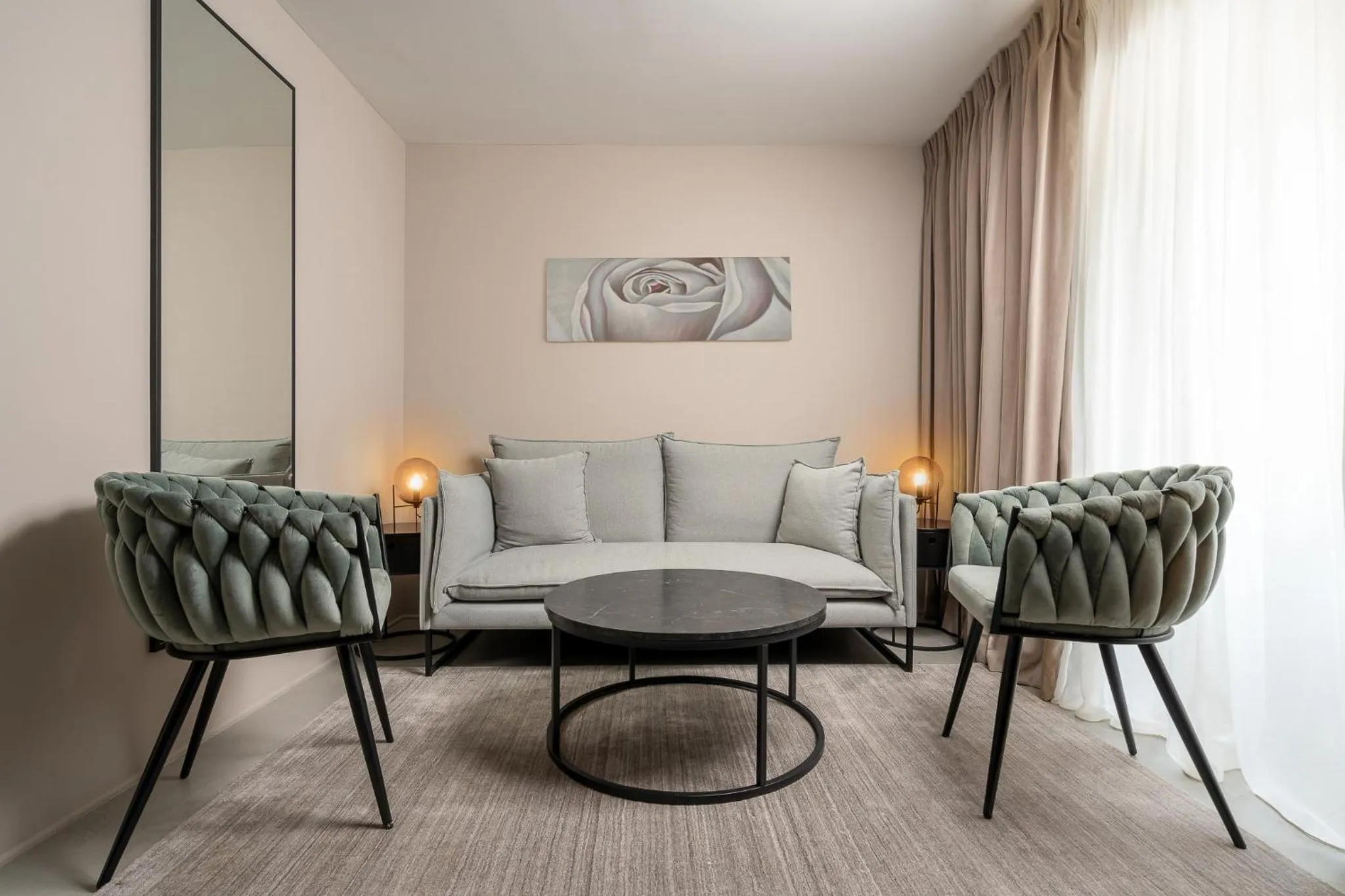 Living room in VISIONAPARTMENTS Bucharest - contactless check-in