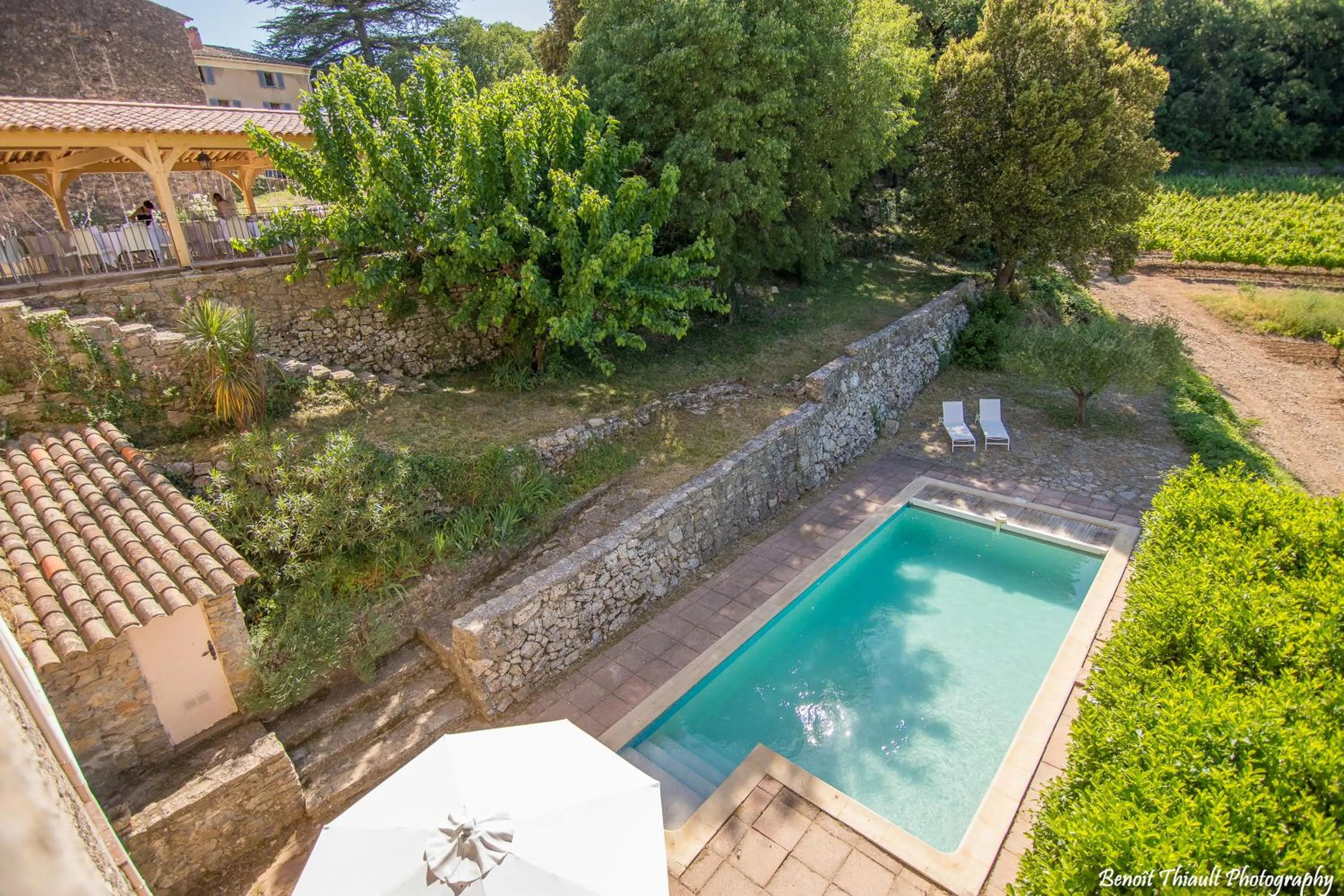 Pool view in Le Lodge du Domaine Saint Martin