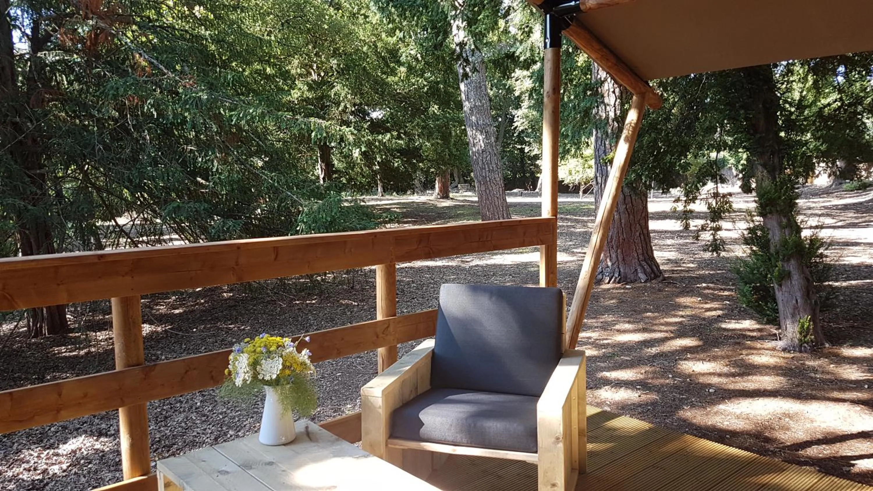 Garden view in Le Lodge du Domaine Saint Martin