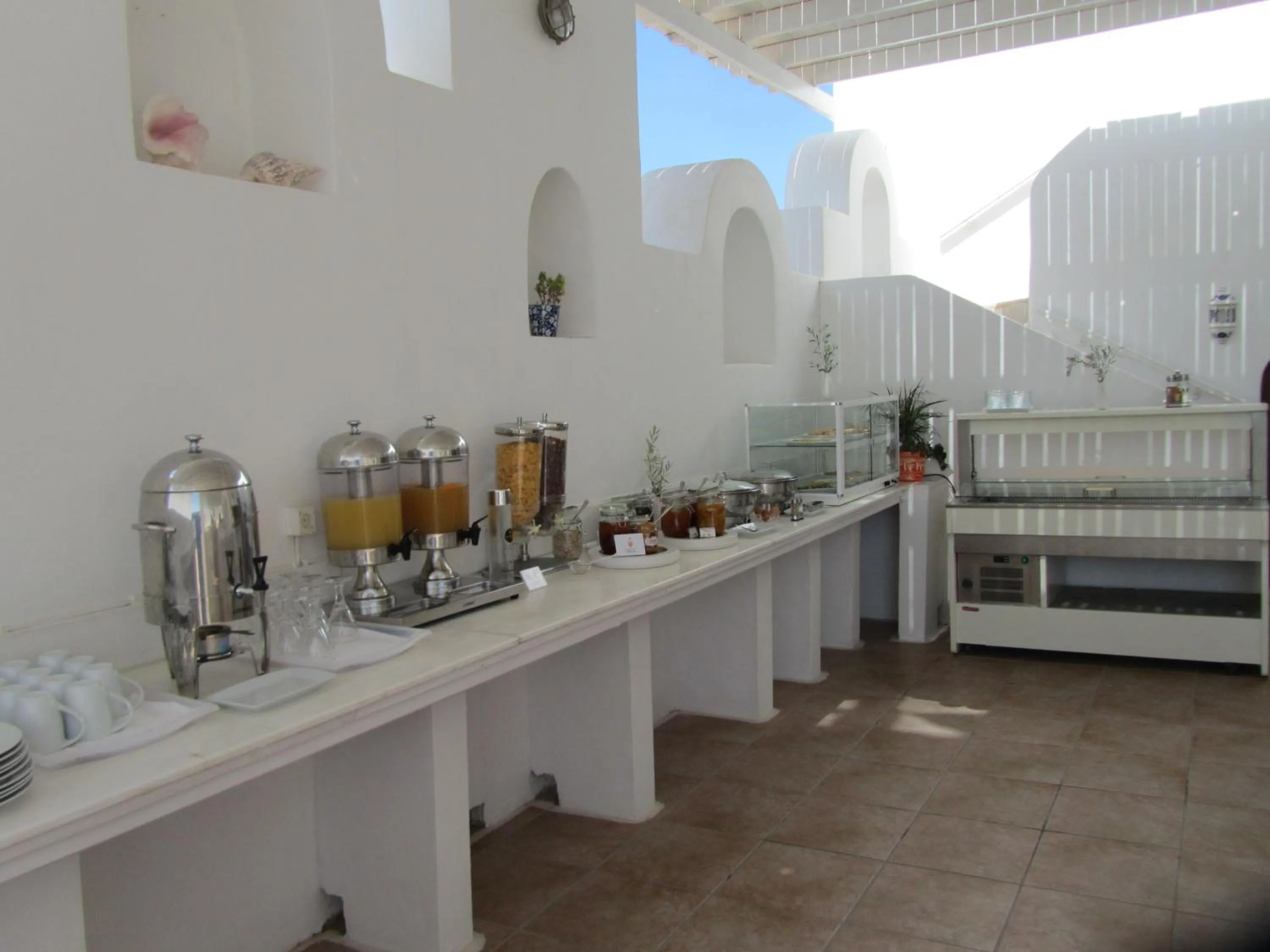 Buffet breakfast in Porto Scoutari Romantic Hotel