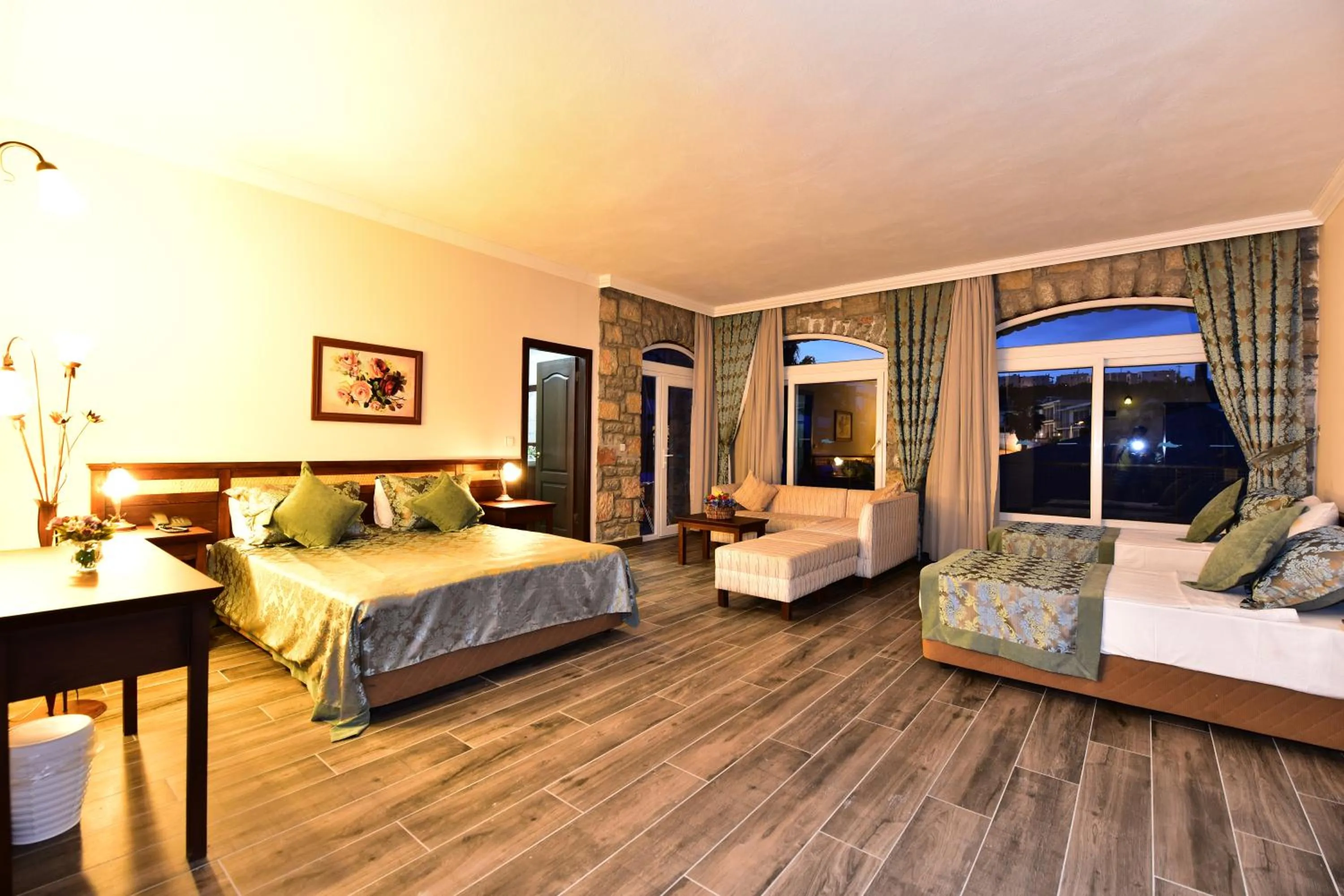 Bed in Ayaz Aqua Beach Hotel