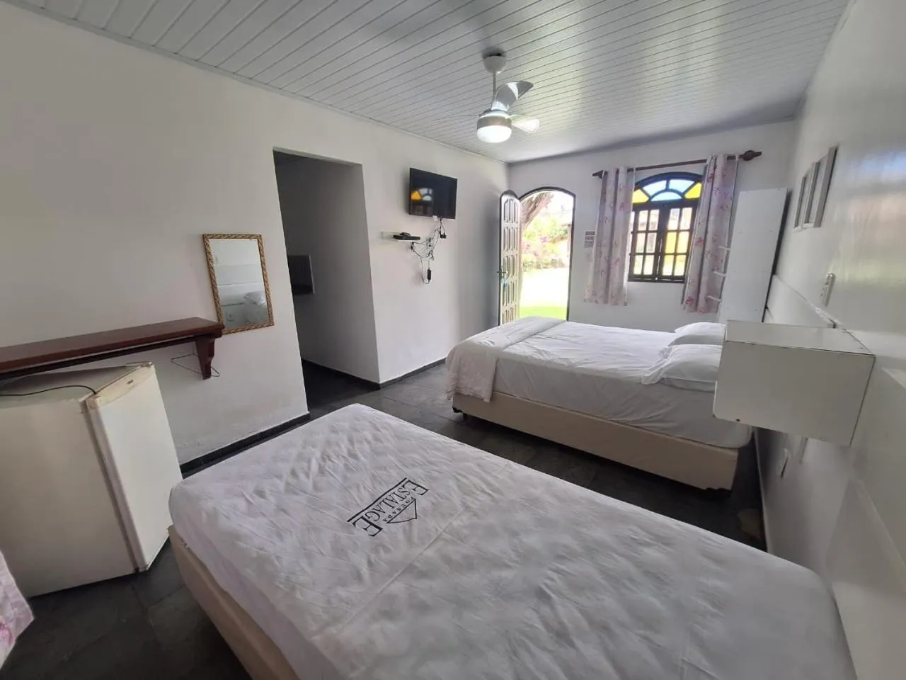 Bed in Pousada Estalage