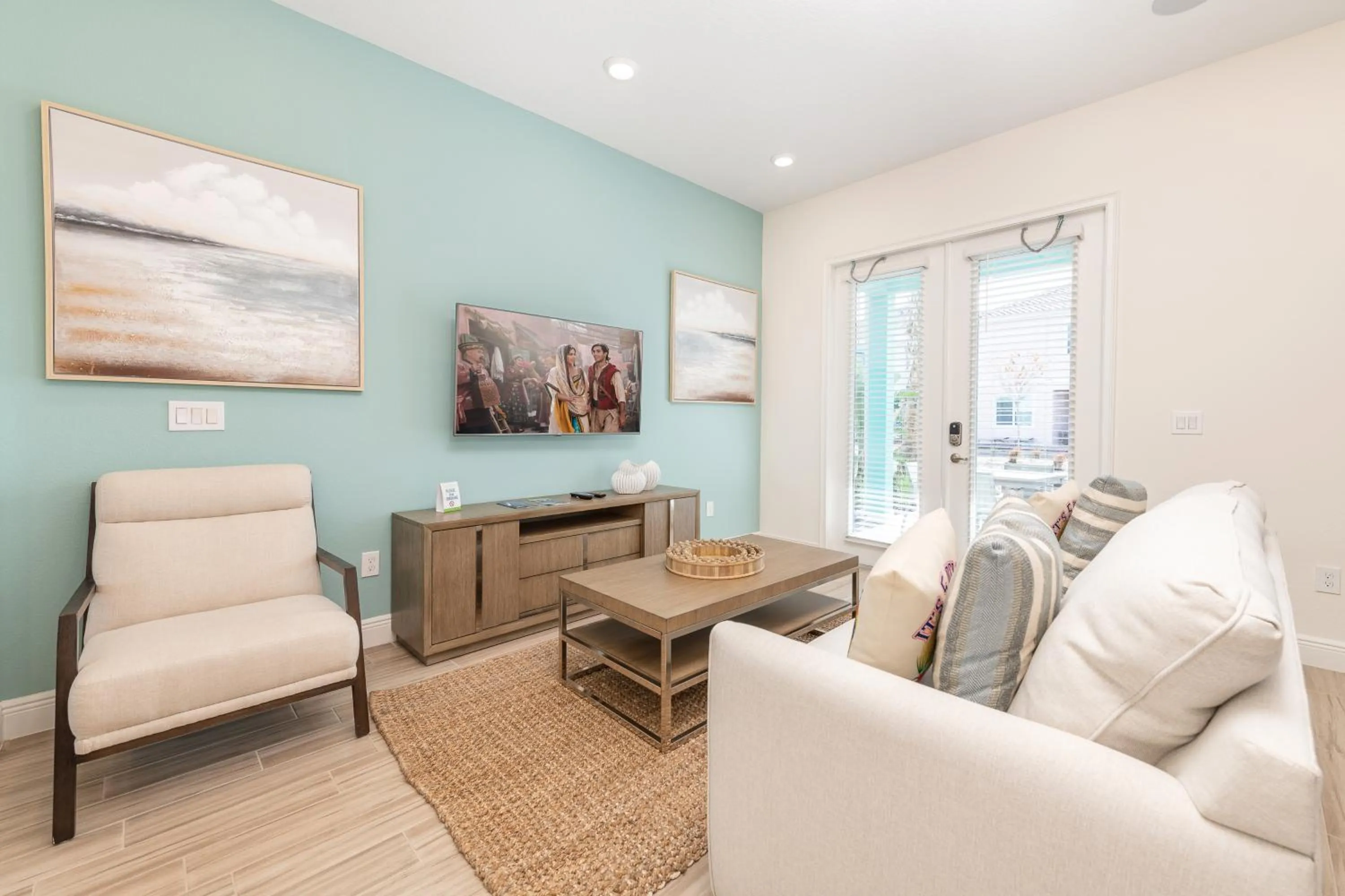 TV and multimedia in Margaritaville Cottages Orlando by Rentyl with H2O Waterpark