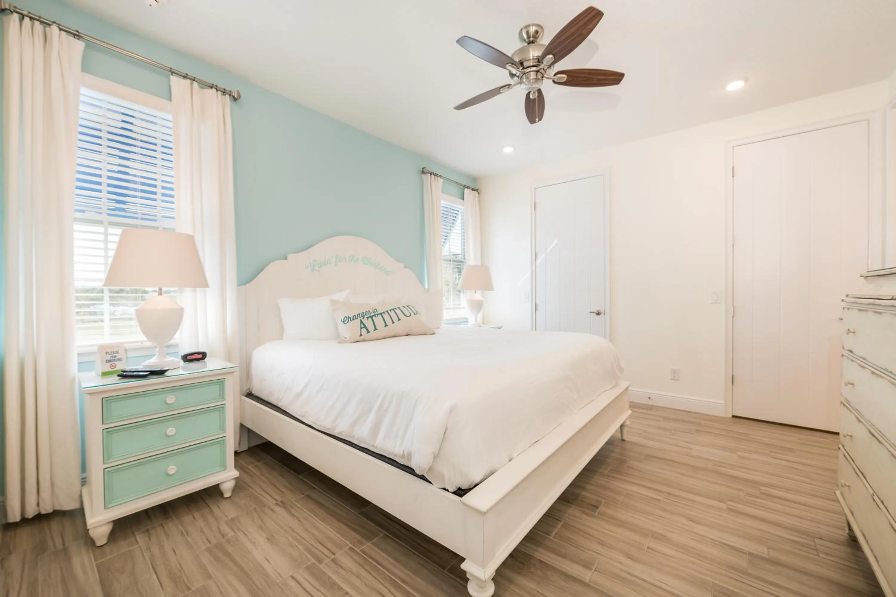 Bedroom, Bed in Margaritaville Cottages Orlando by Rentyl with H2O Waterpark