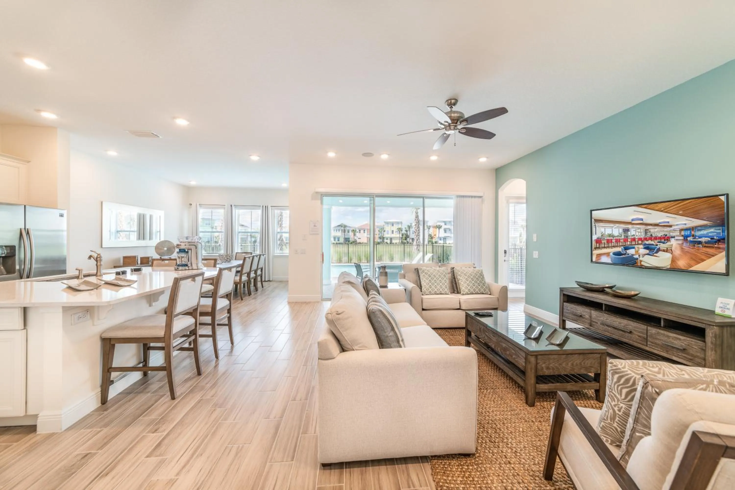 TV and multimedia in Margaritaville Cottages Orlando by Rentyl with H2O Waterpark