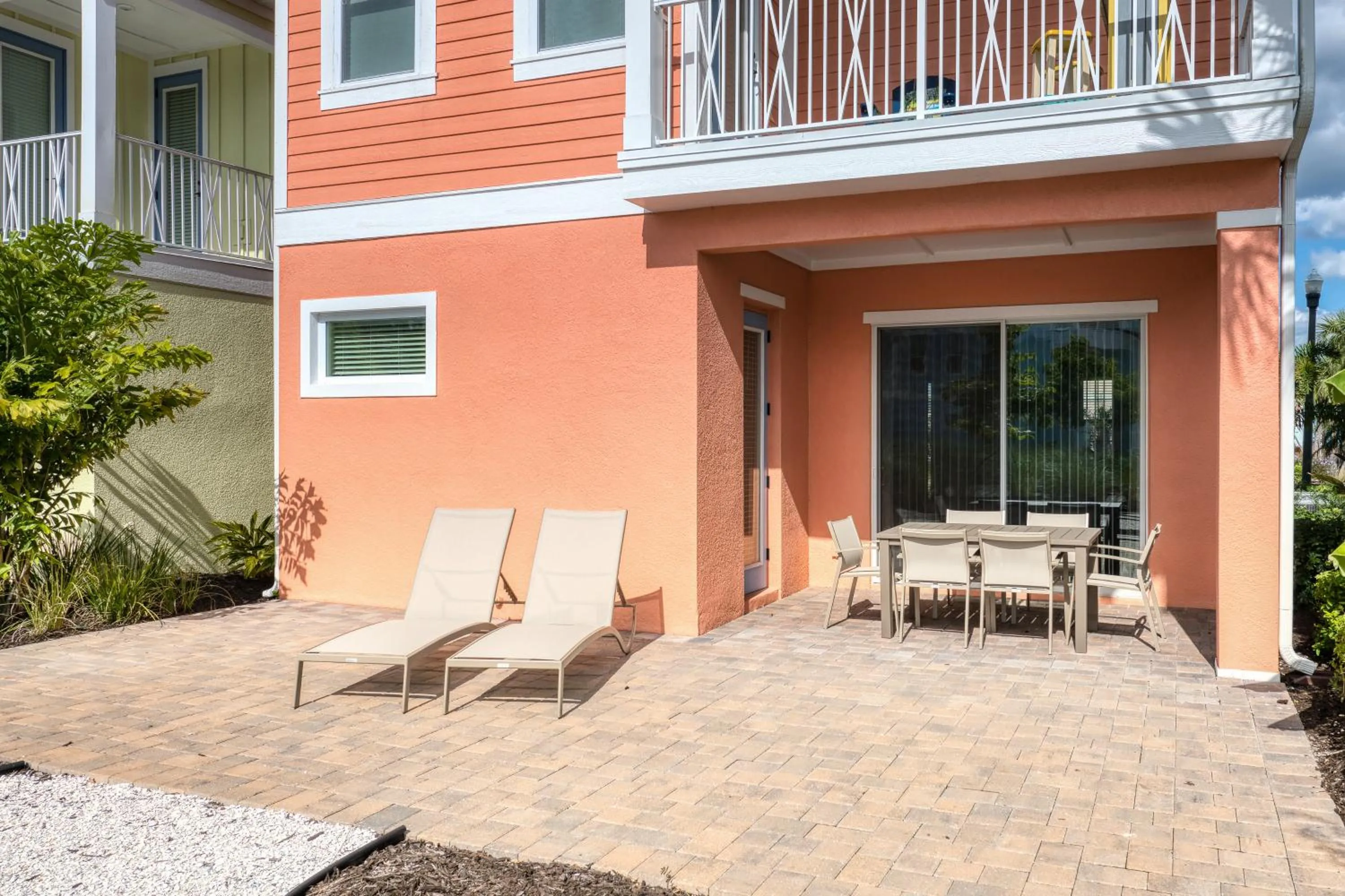 Patio in Margaritaville Cottages Orlando by Rentyl with H2O Waterpark