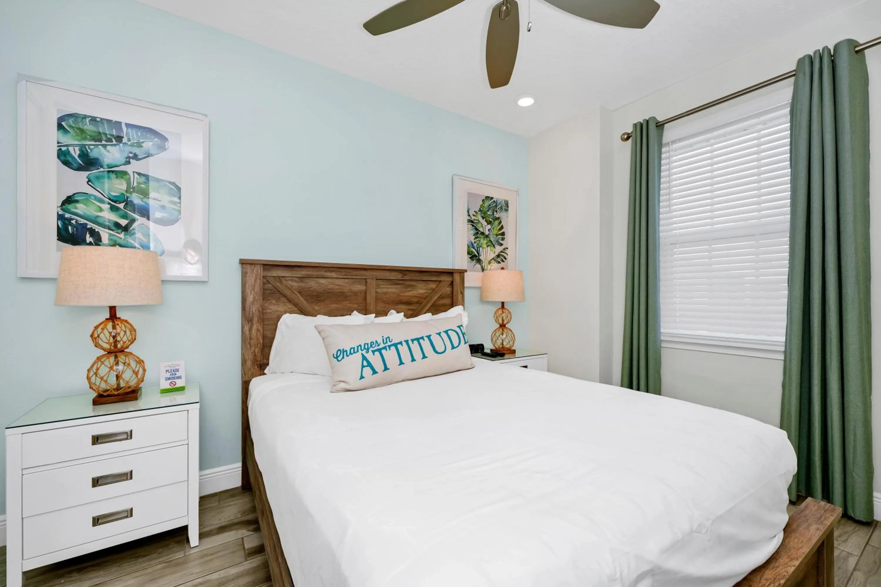 Bed in Margaritaville Cottages Orlando by Rentyl with H2O Waterpark