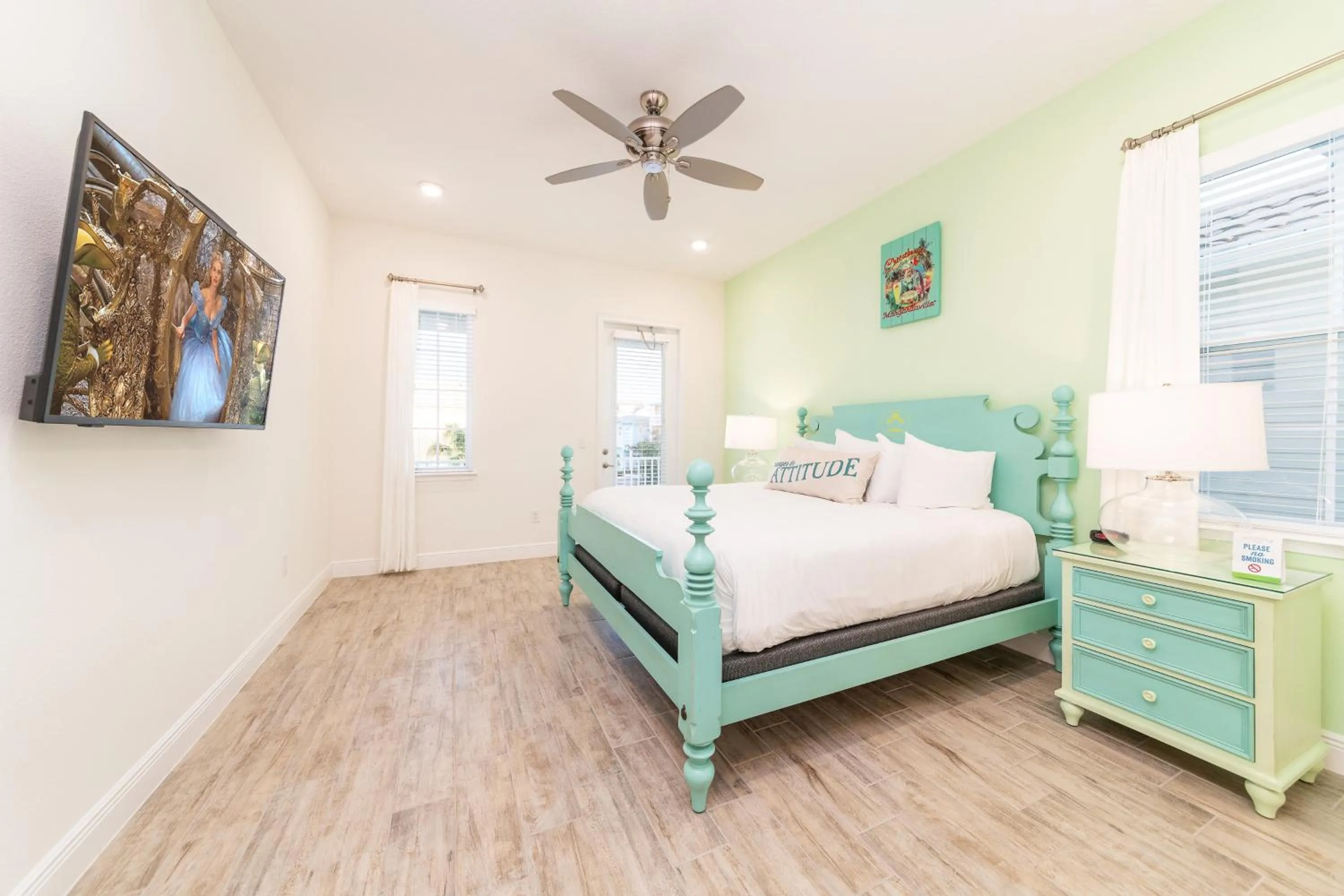 Bedroom, Bed in Margaritaville Cottages Orlando by Rentyl with H2O Waterpark