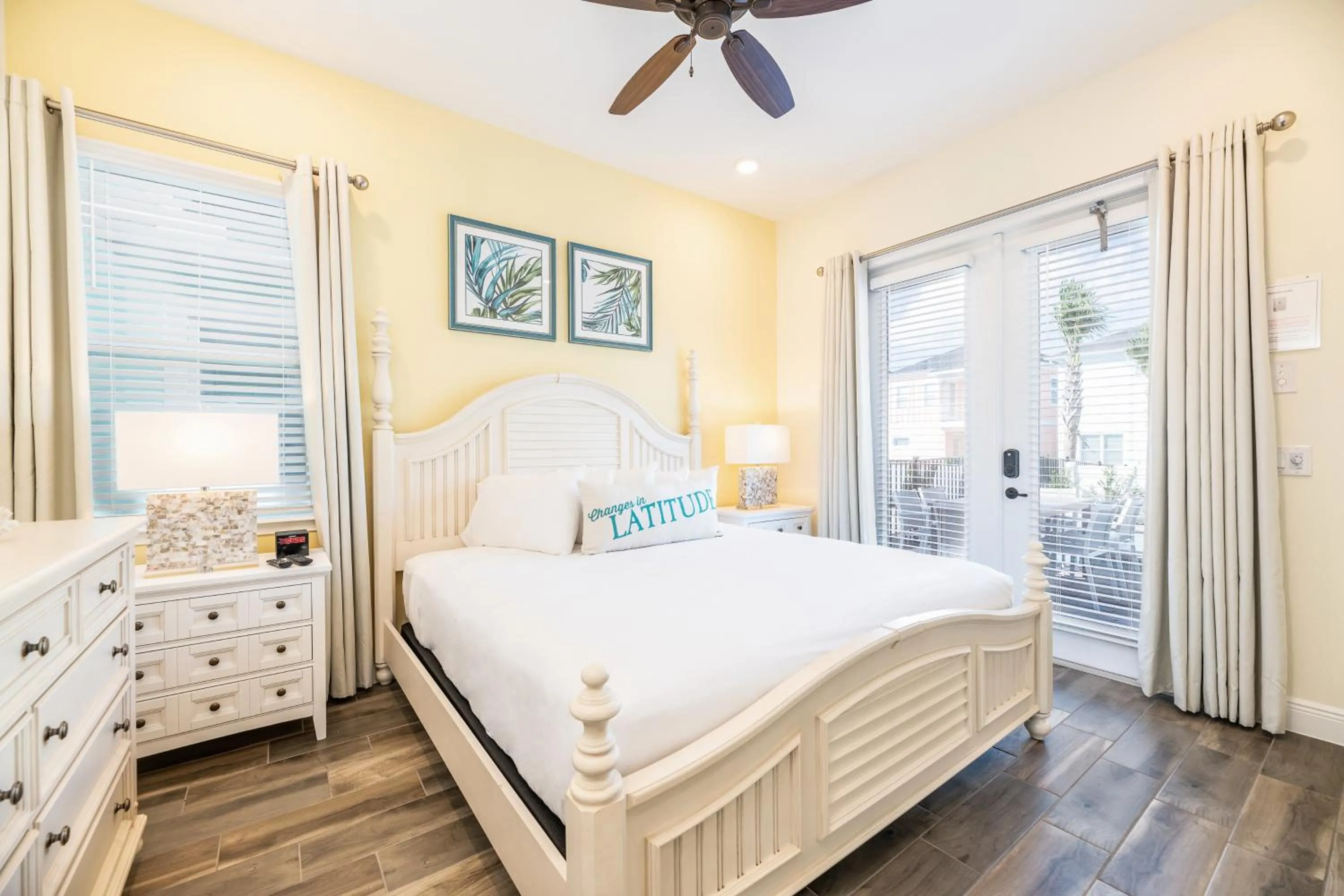 Bedroom, Bed in Margaritaville Cottages Orlando by Rentyl with H2O Waterpark