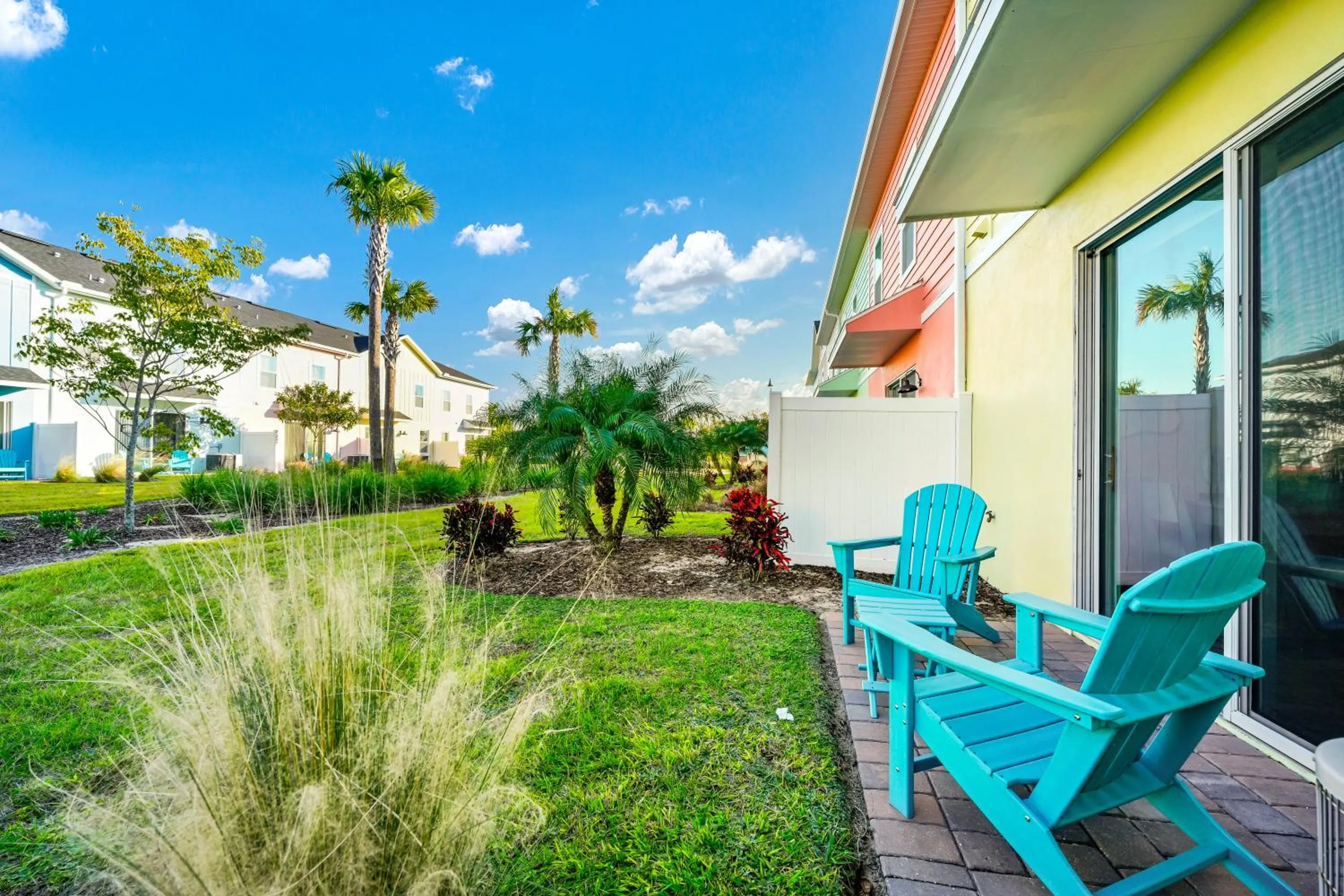 Patio in Margaritaville Cottages Orlando by Rentyl with H2O Waterpark