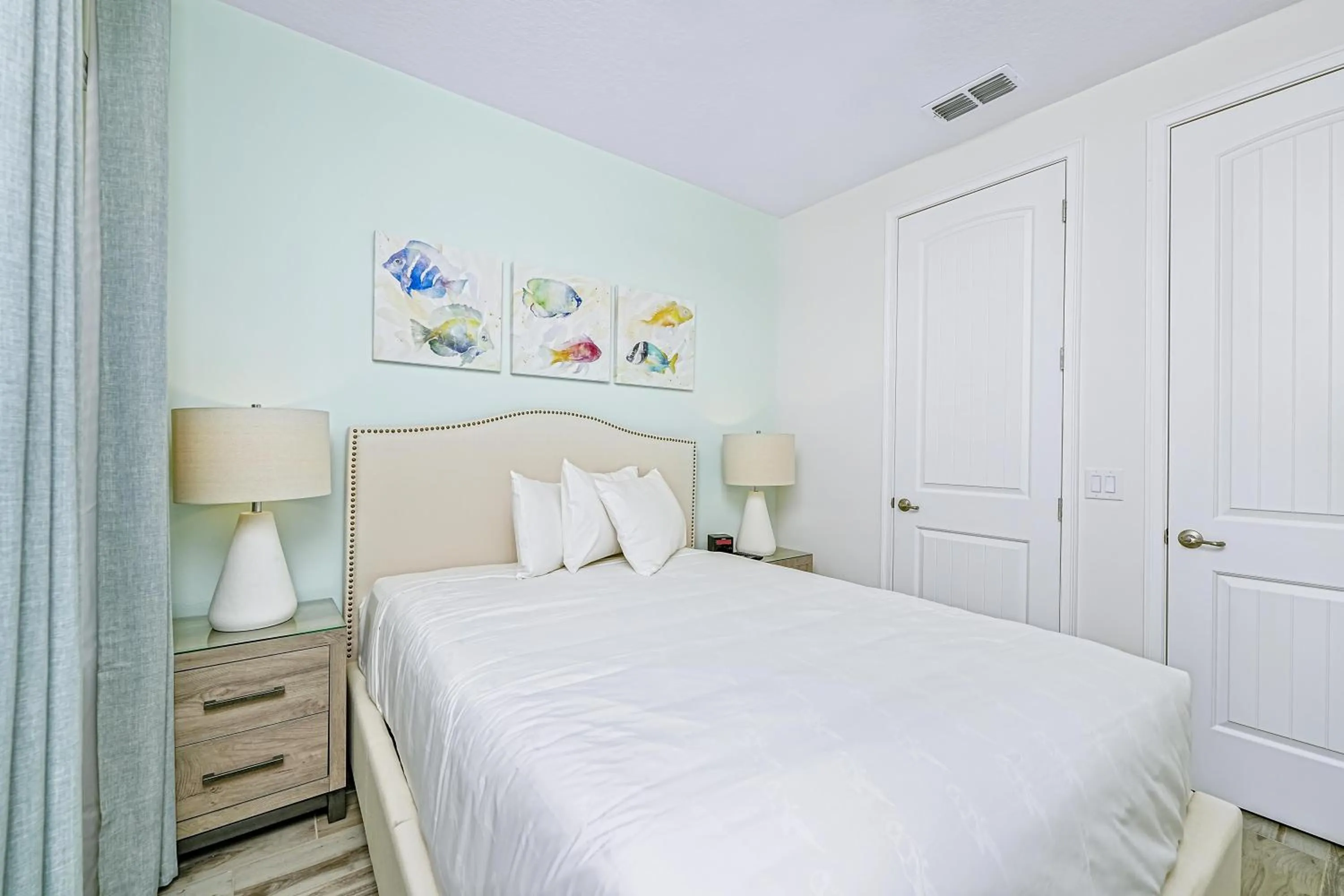 Bedroom, Bed in Margaritaville Cottages Orlando by Rentyl with H2O Waterpark