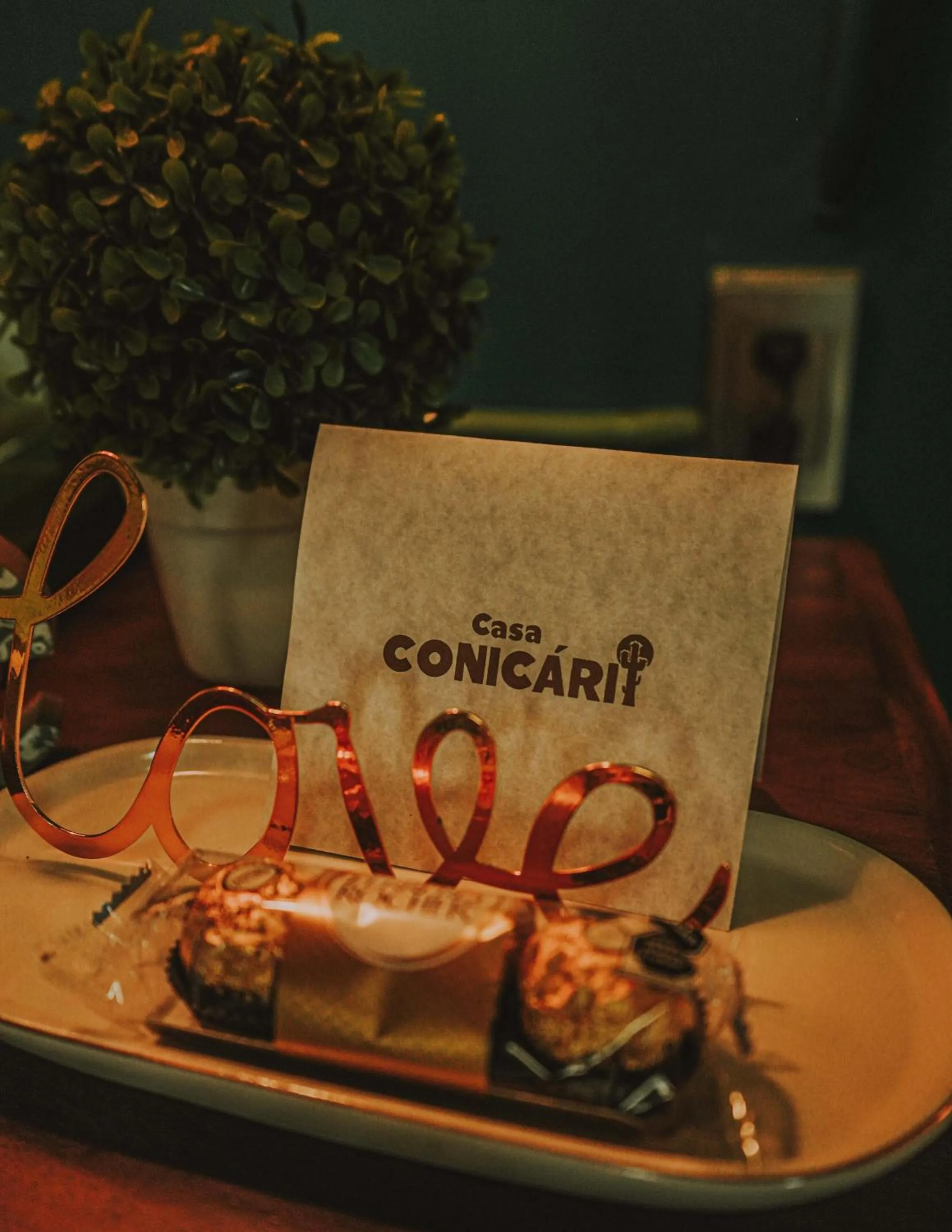 Text overlay in Casa Conicarit