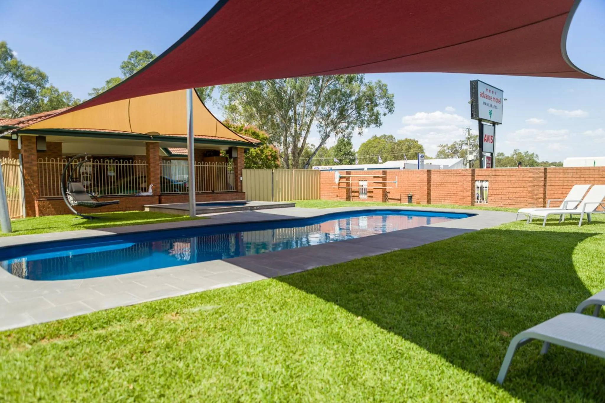 Pool view in Advance Motel